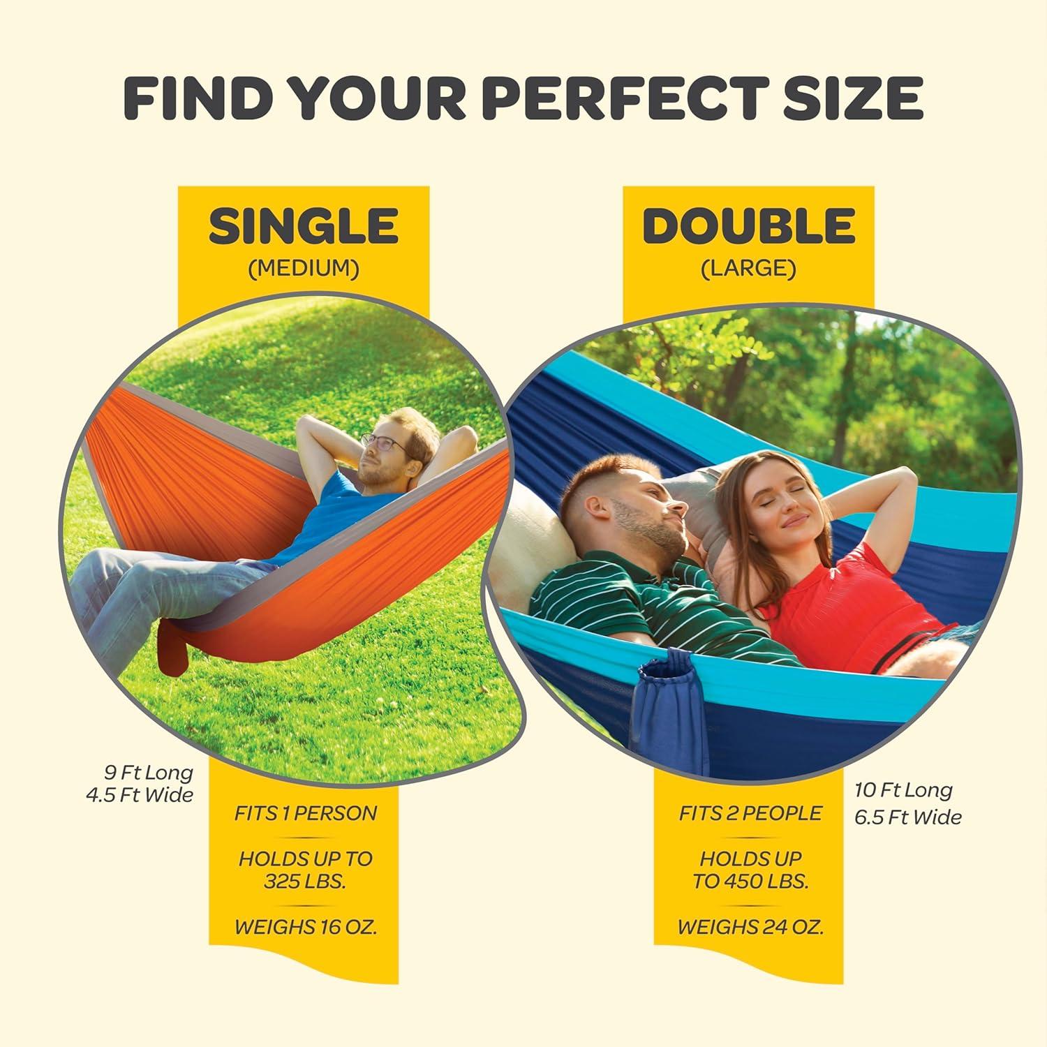 Hamaca Sewanta Modelo Vineen Doble 400 kg para Camping