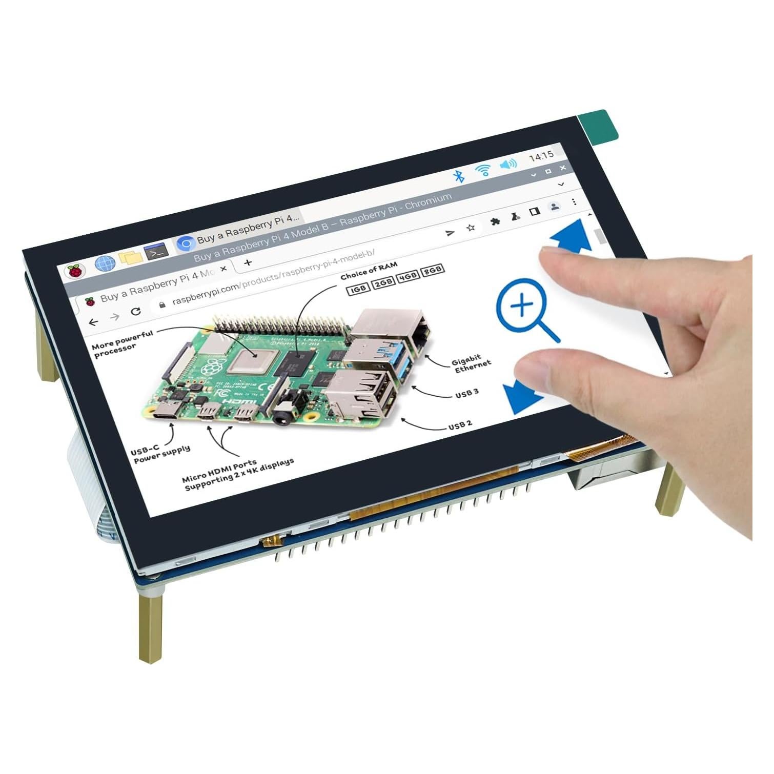 Monitor Táctil FREENOVE 4.3" IPS para Raspberry Pi 5/4/3