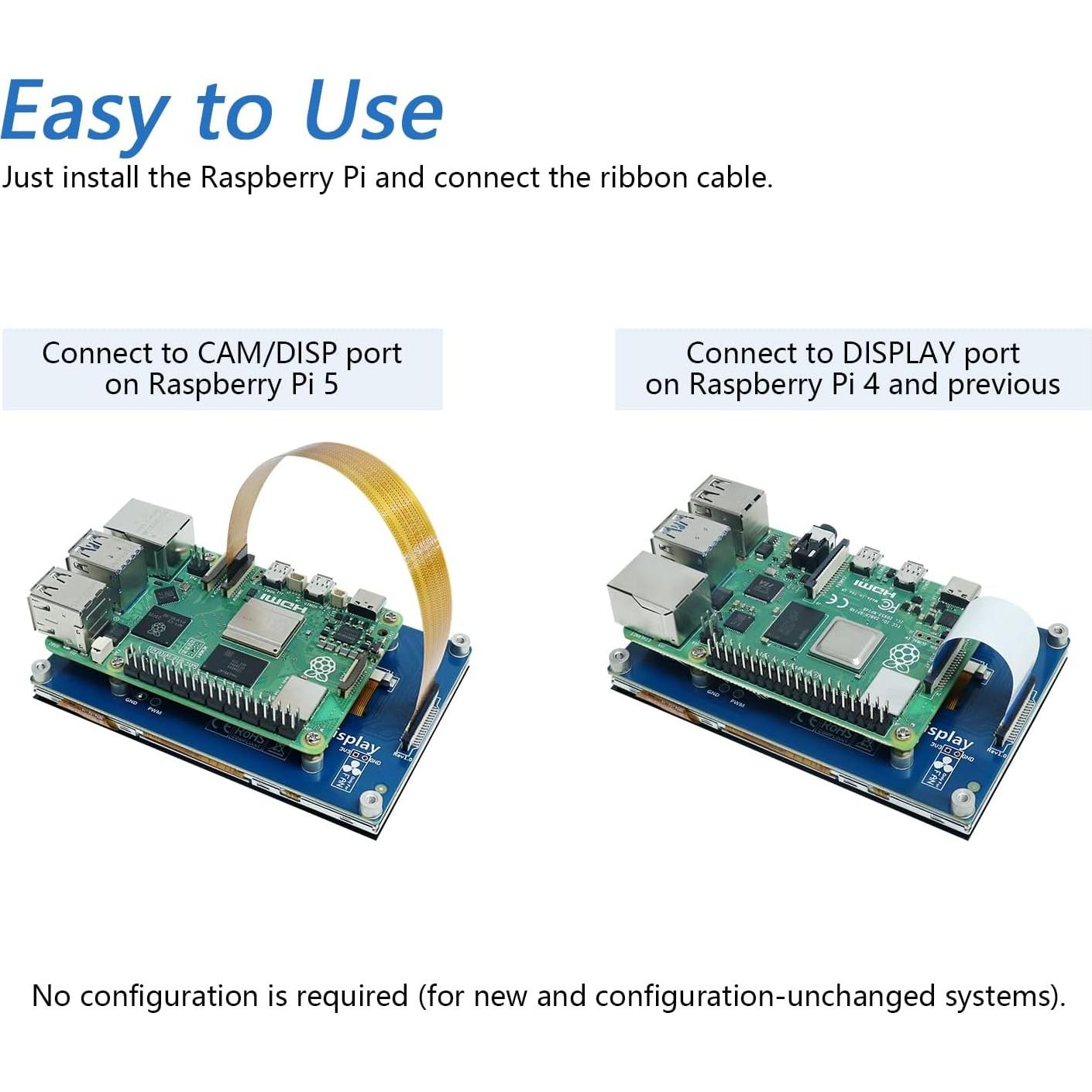Monitor Táctil FREENOVE 4.3" IPS para Raspberry Pi 5/4/3