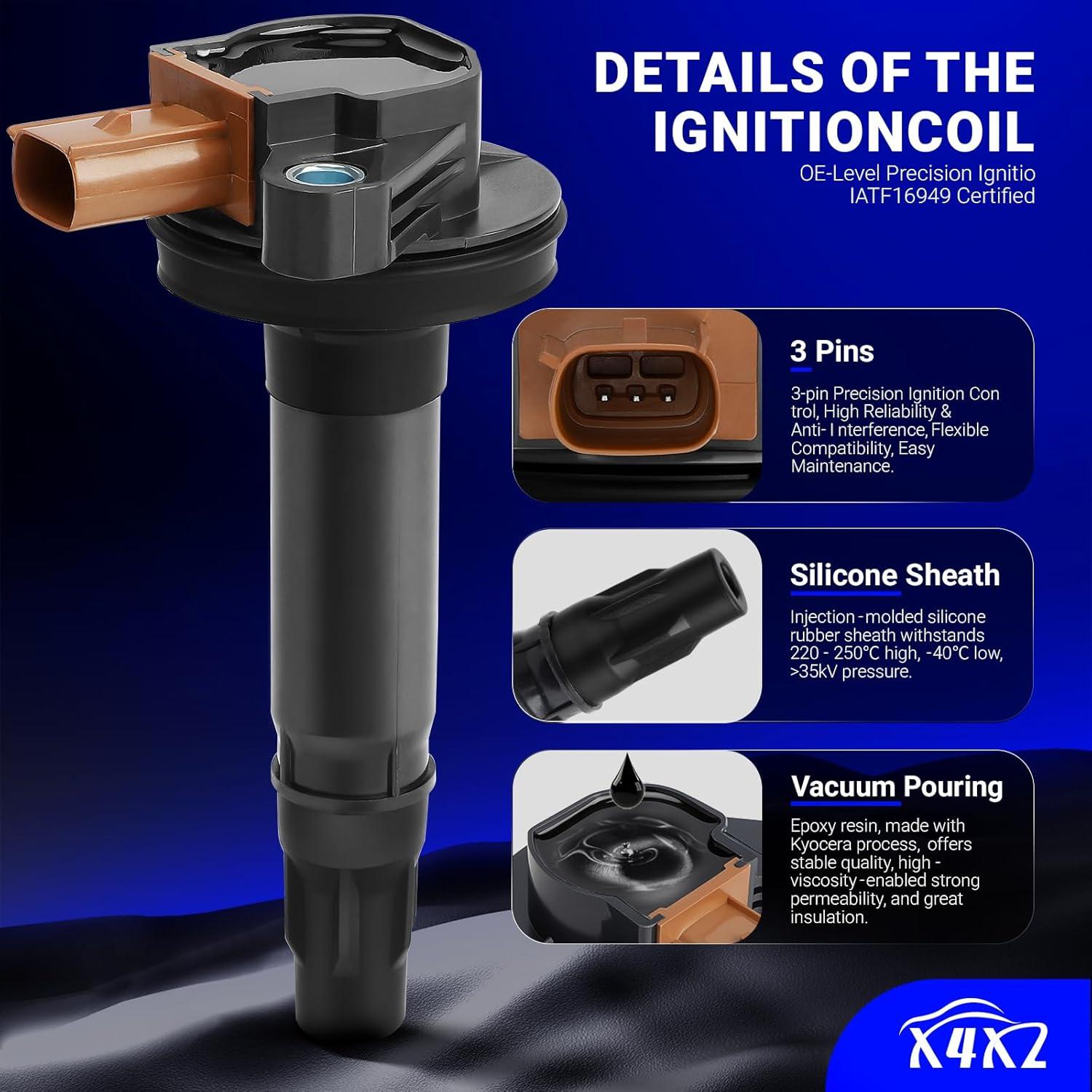 Bobina de Encendido UF646 y Bujía Doble Iridio SP534 X4XZ