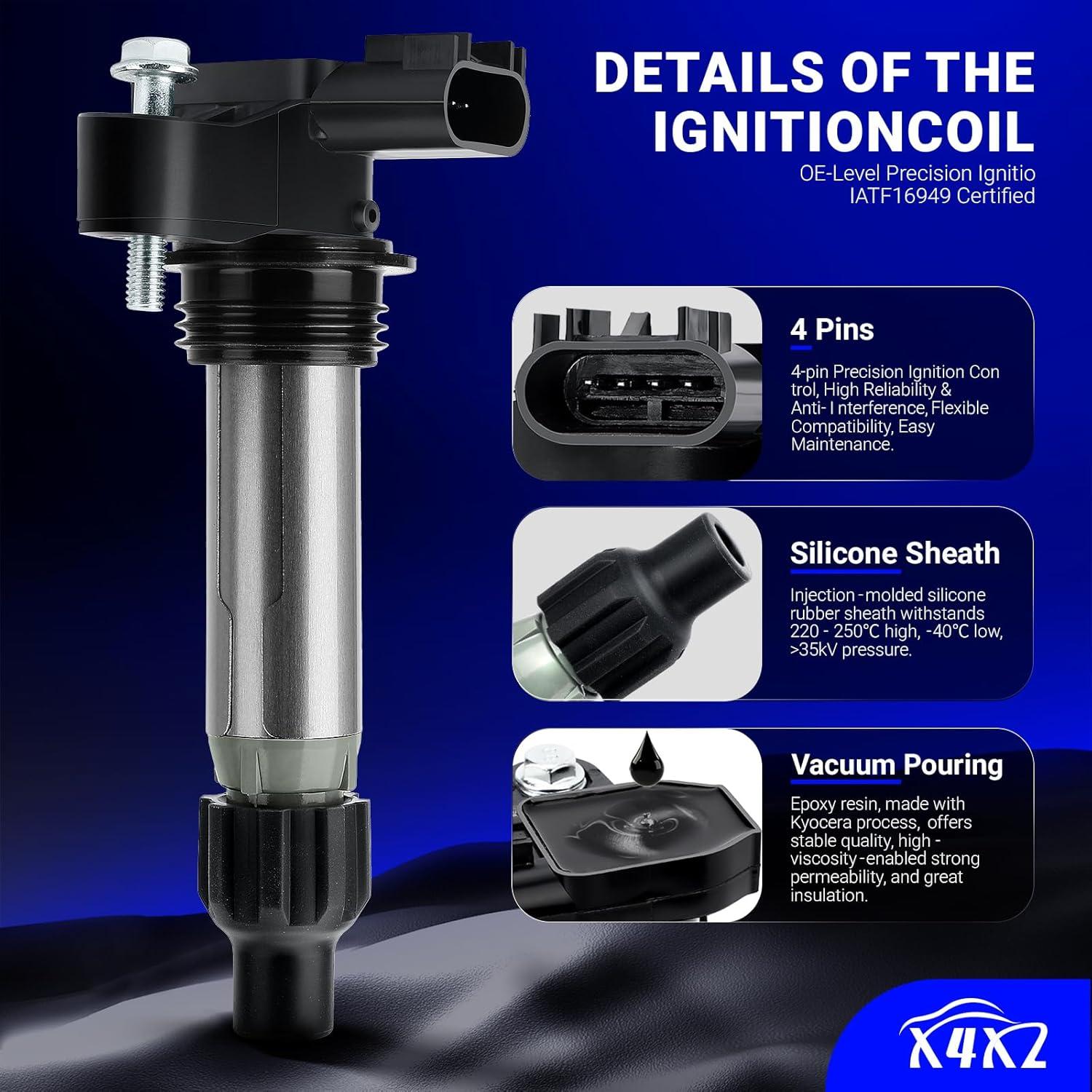 Bobina de Encendido UF569 y Bujía Doble Iridio 12622561 X4XZ