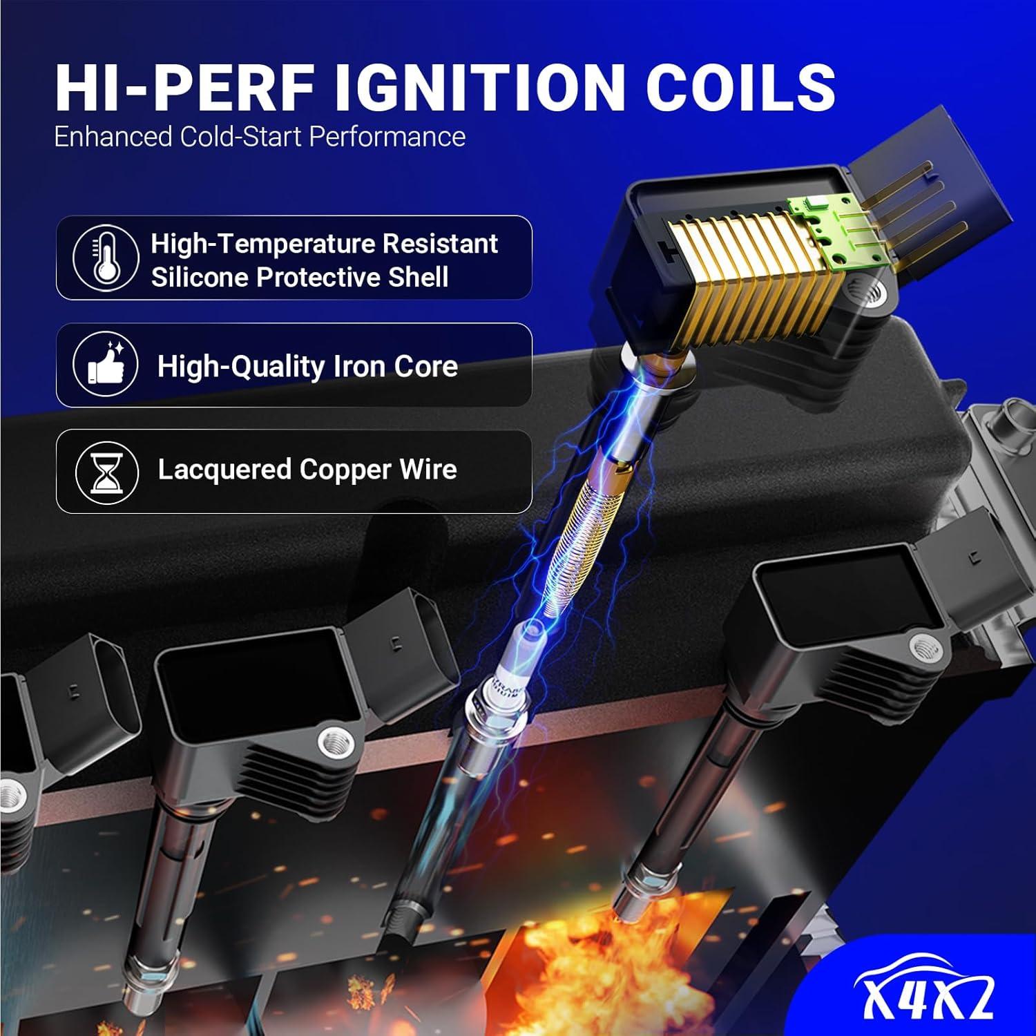 Bobina de Encendido UF648 y Bujía Doble Iridio 97390 X4XZ