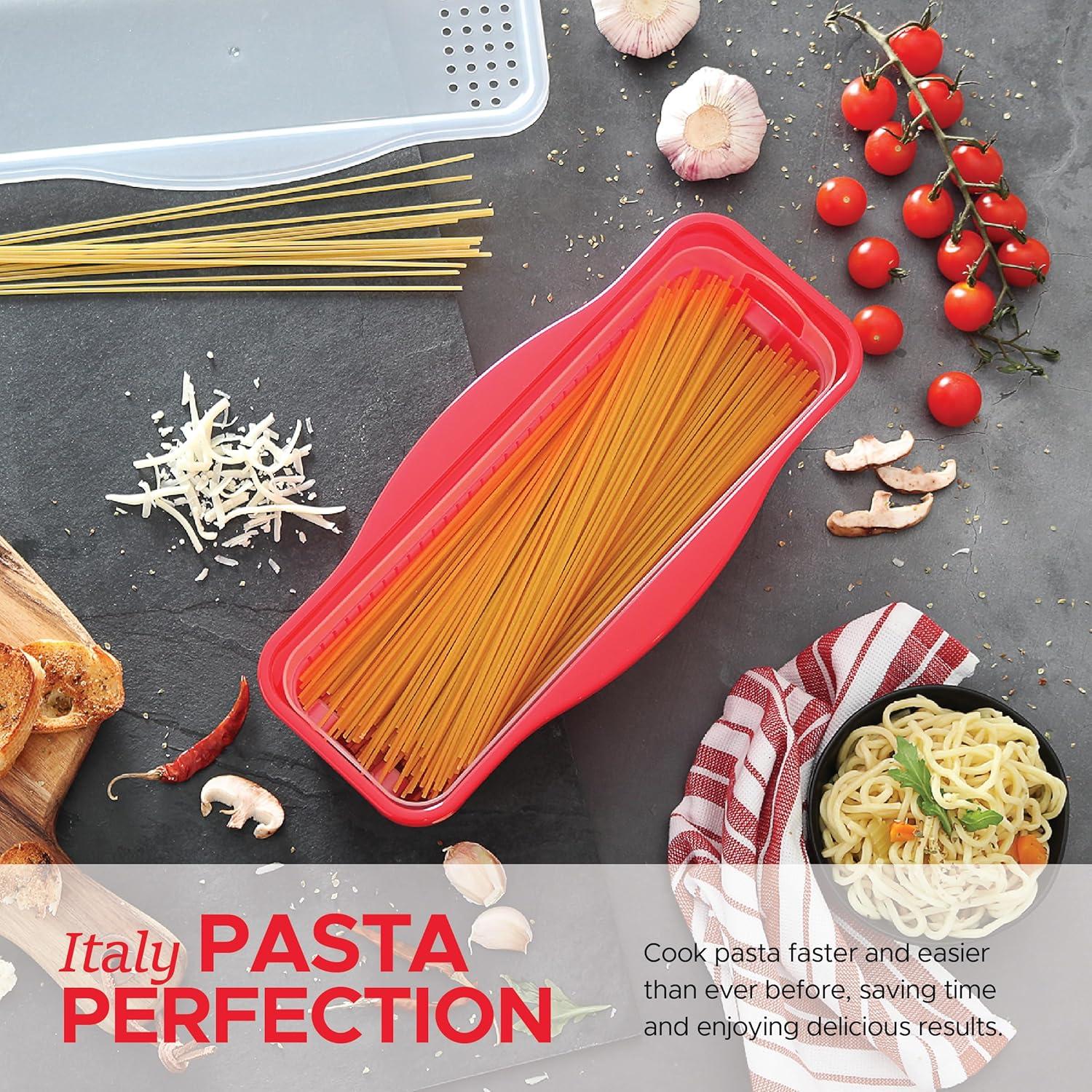 Cocinero de Pasta Tafura 2.2L con Drenaje Doble - Microondas