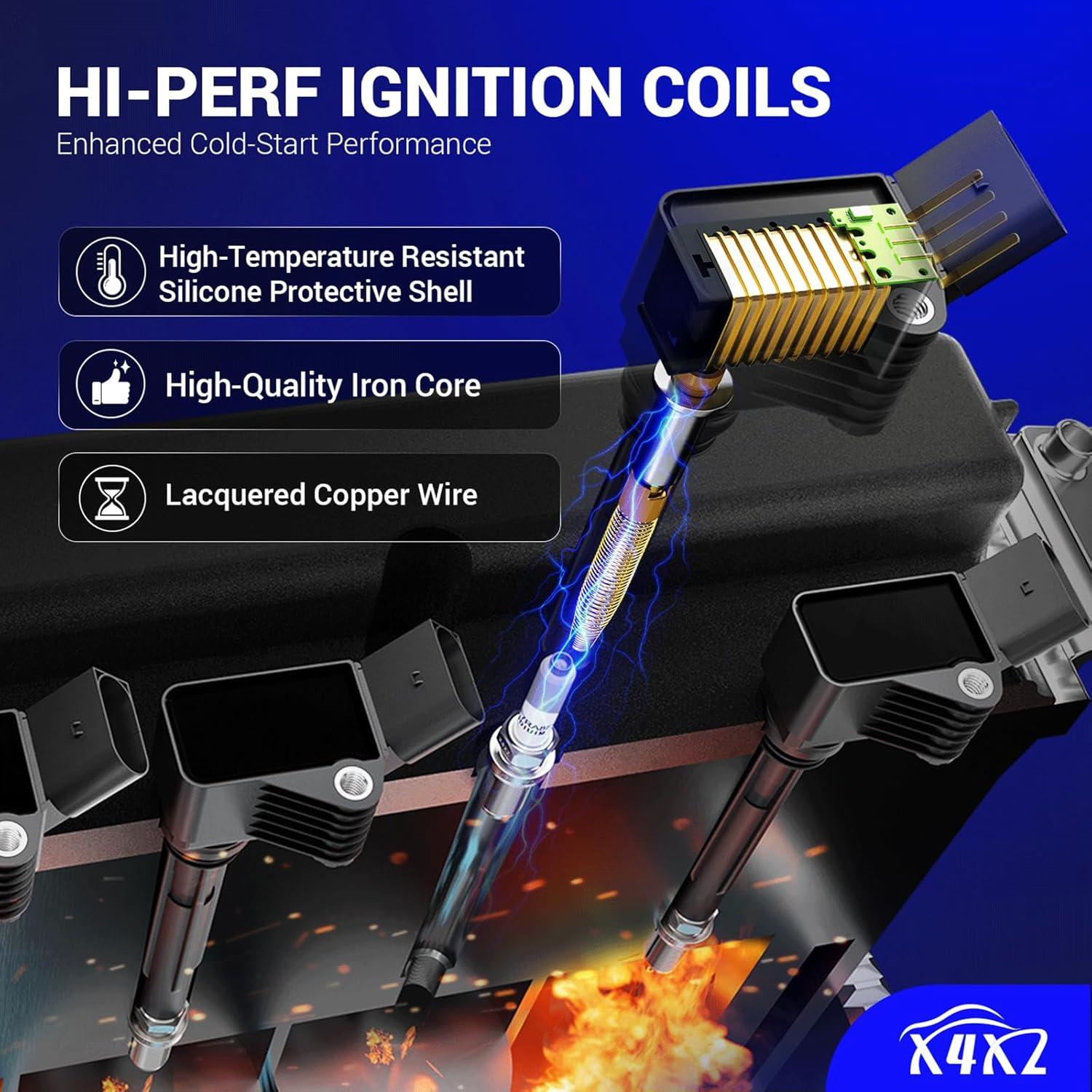 Bobina de Encendido UF670 y Bujía Doble Iridio LTR6BHX X4XZ