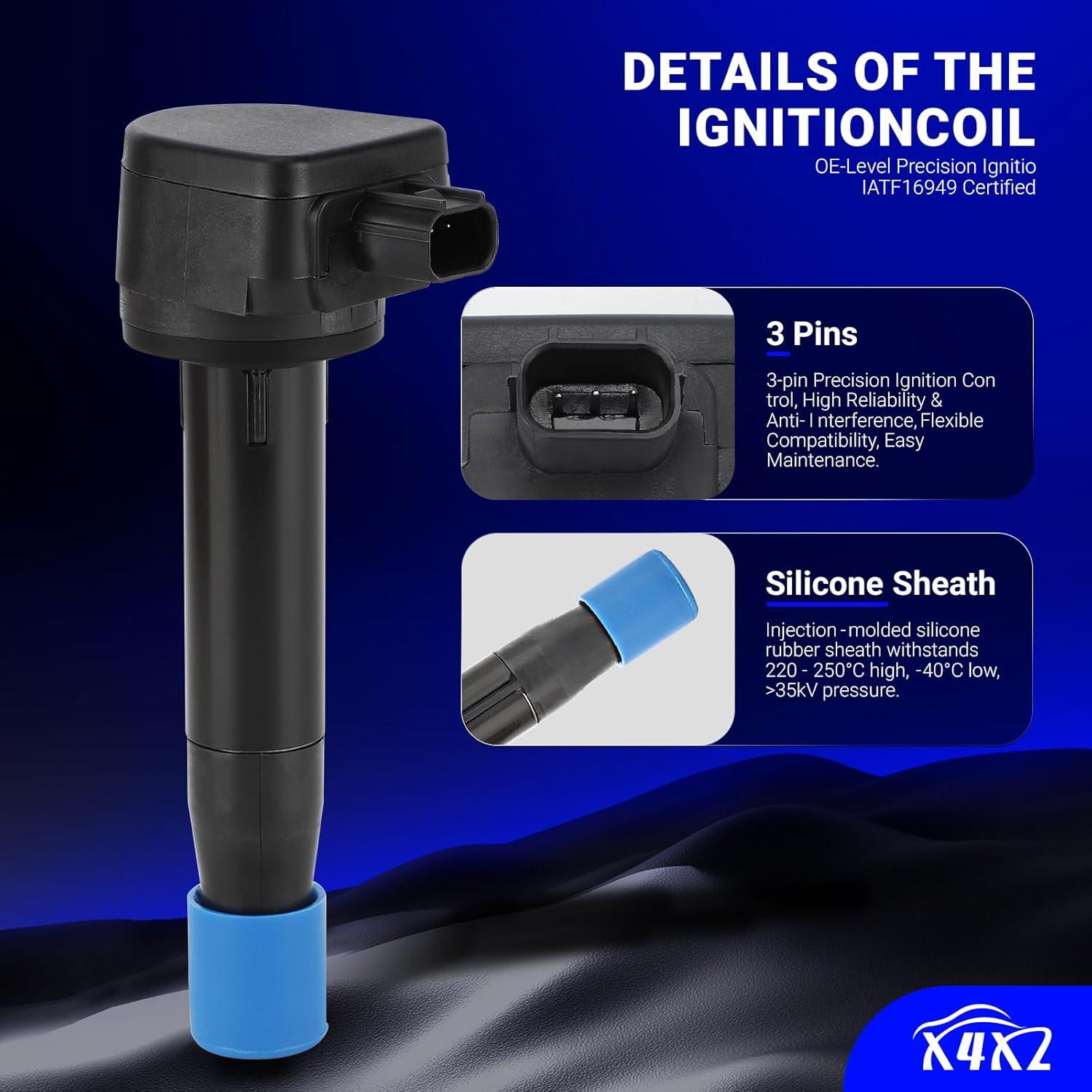 Bobina de Encendido UF670 y Bujía Doble Iridio LTR6BHX X4XZ