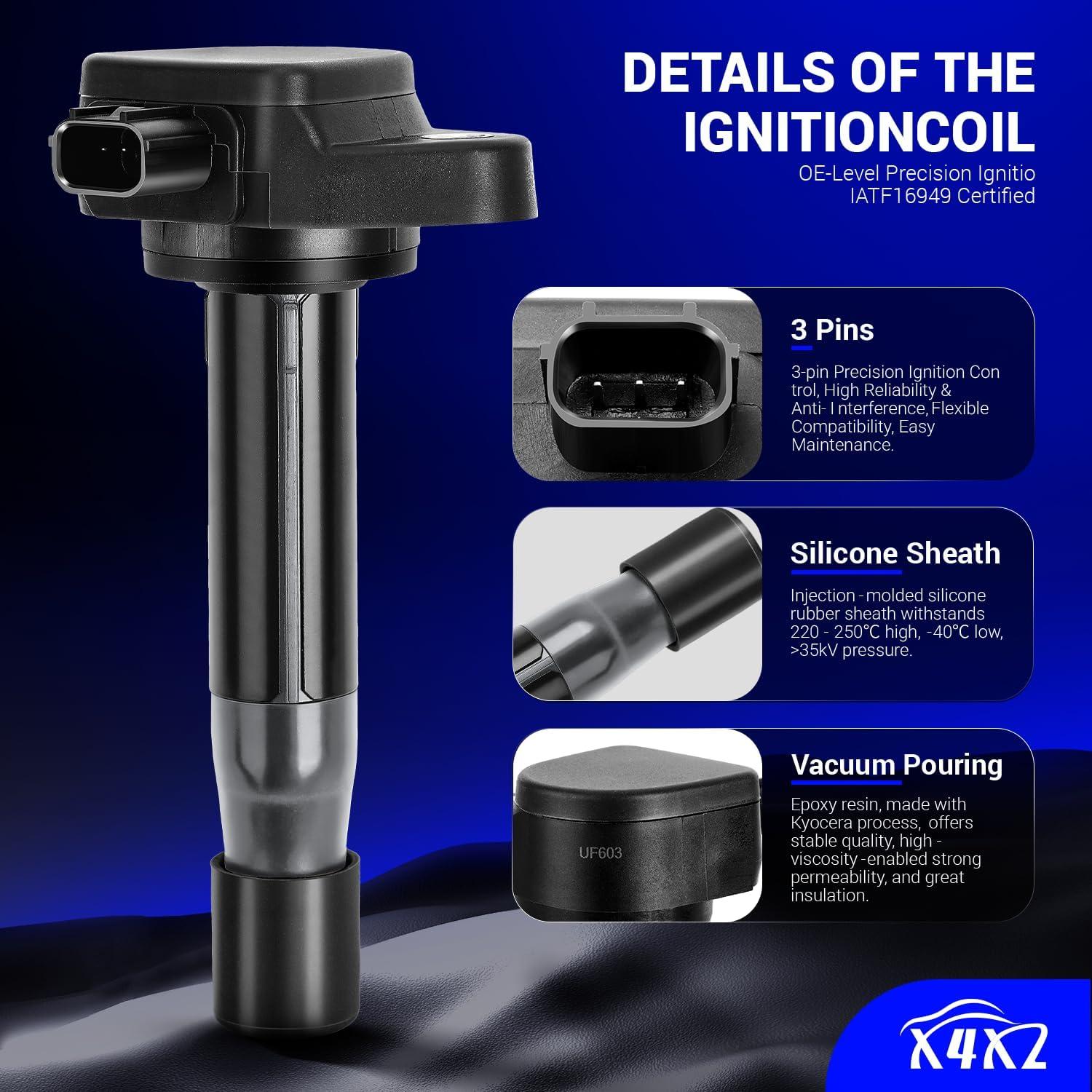 Bobina de Encendido UF603 y Bujía Iridio Doble 97390 X4XZ