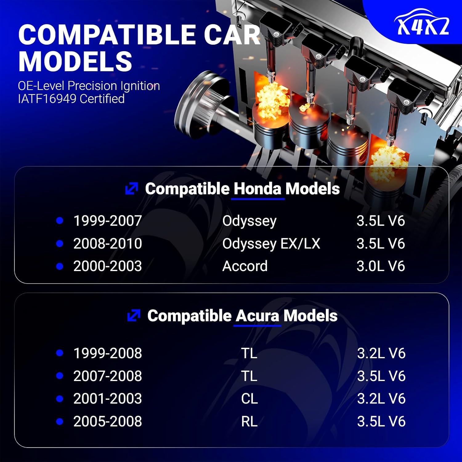 Bobina de encendido UF242 y bujía iridio doble 4503 X4XZ