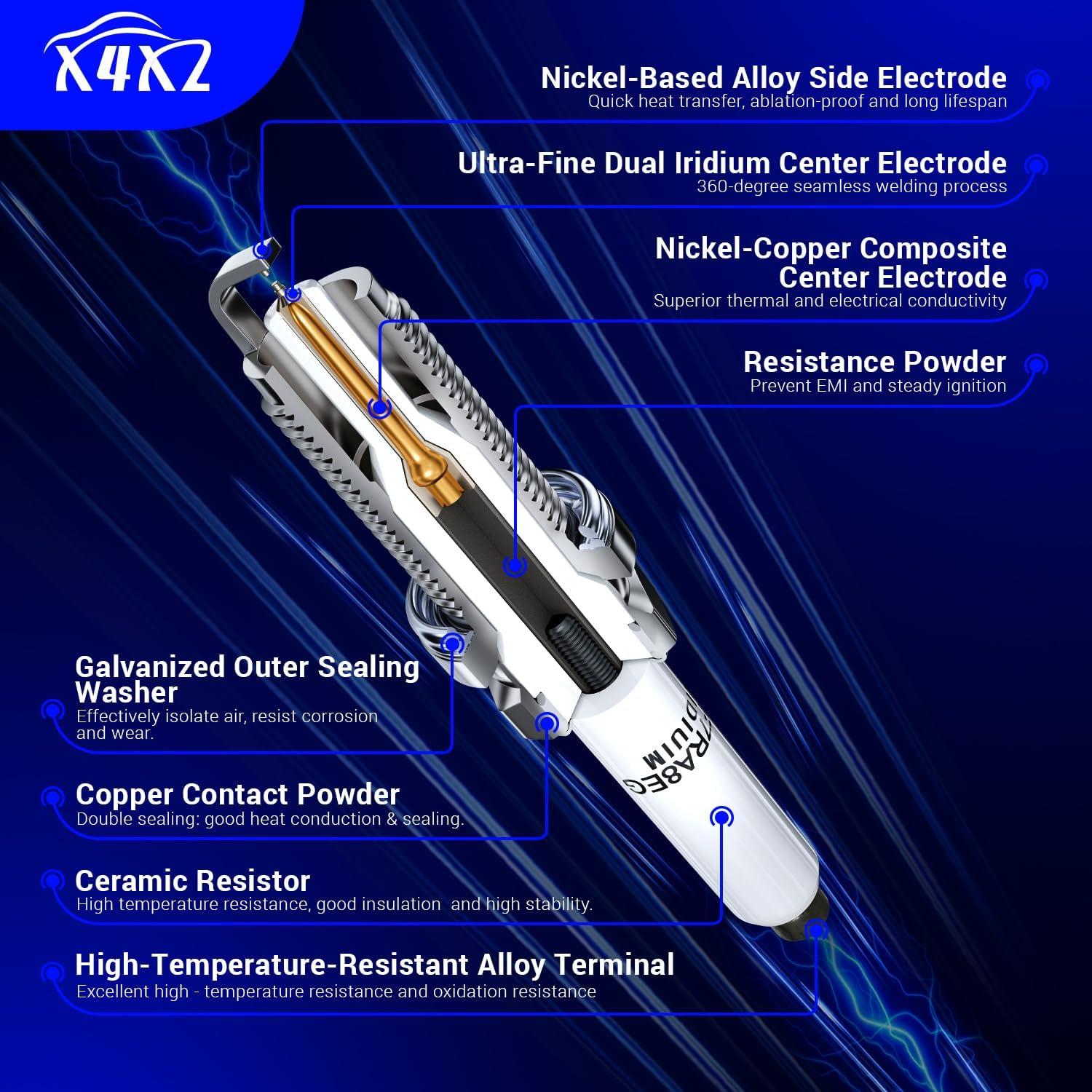Bobina de encendido UF311 y bujía iridio X4XZ para Honda/Acura