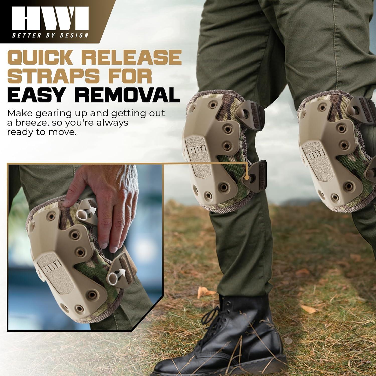 Rodillera HWI Gear NGK500 Multi Camo Ajustable