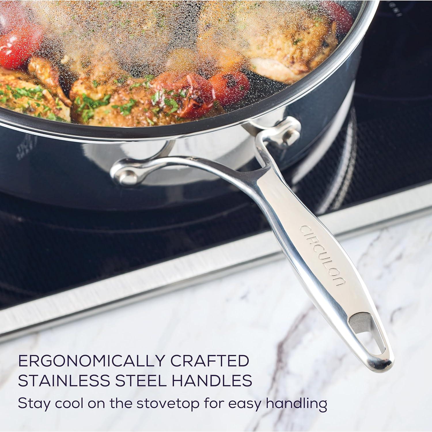 Juego de Ollas y Sartenes Circulon C1 de Acero Inoxidable 11 Pzs