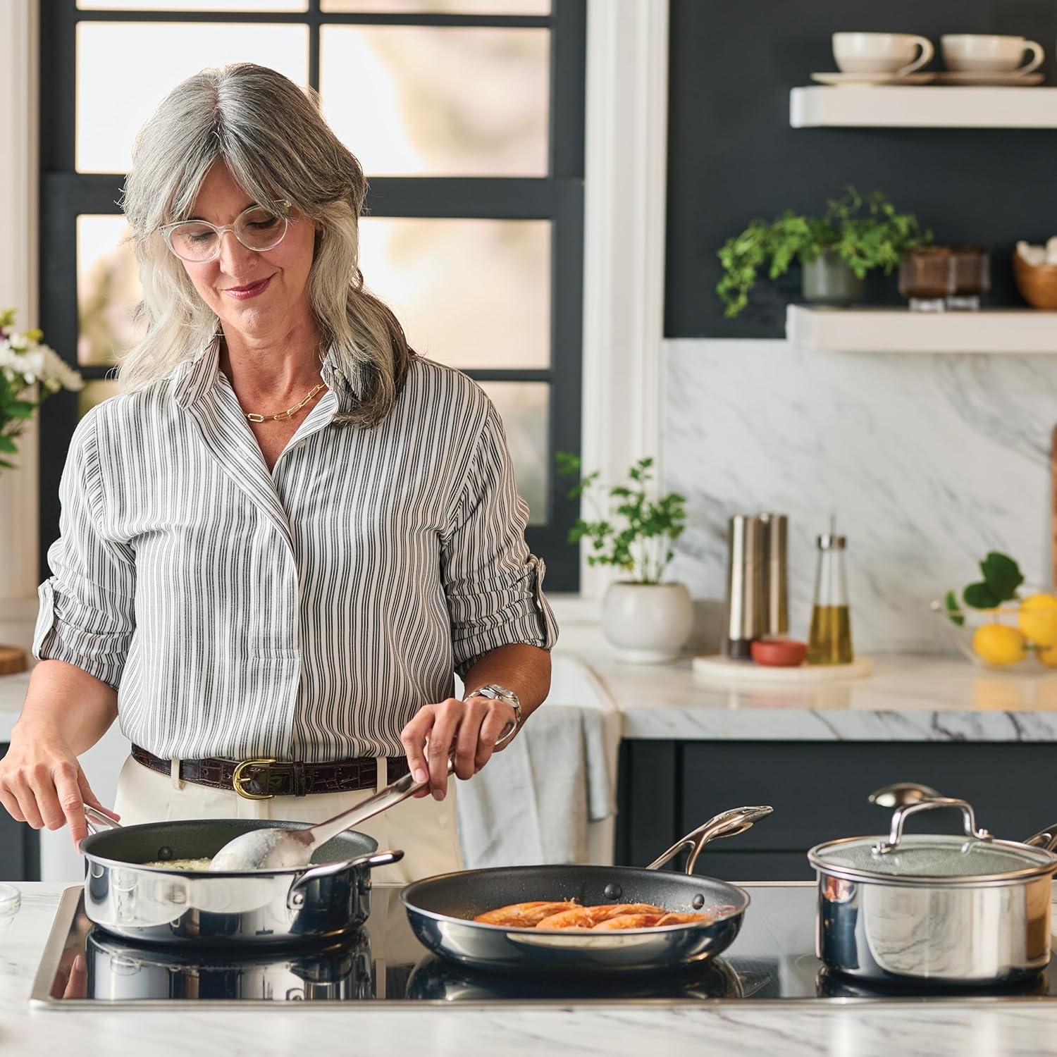 Juego de Ollas y Sartenes Circulon C1 de Acero Inoxidable 11 Pzs