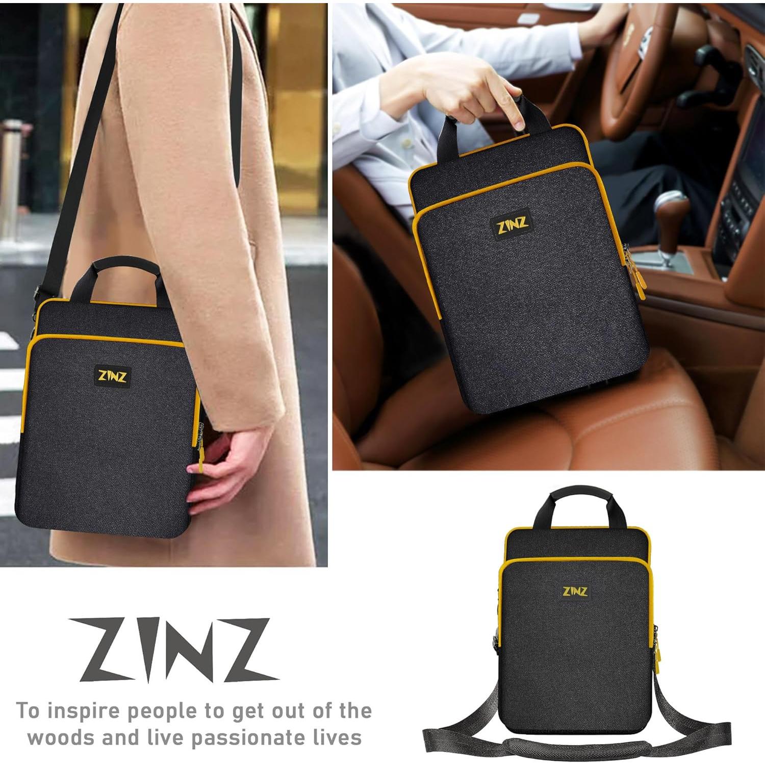 Bolsa de Hombro ZINZ para Laptop 30.99x22.49cm Expandible