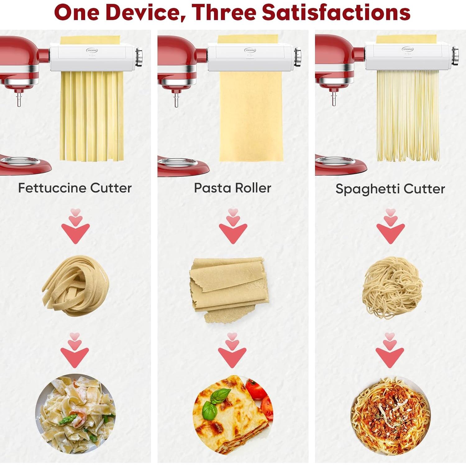 Accesorio de Pasta KitchenAid 3 en 1 con Rodillo y Cortadores