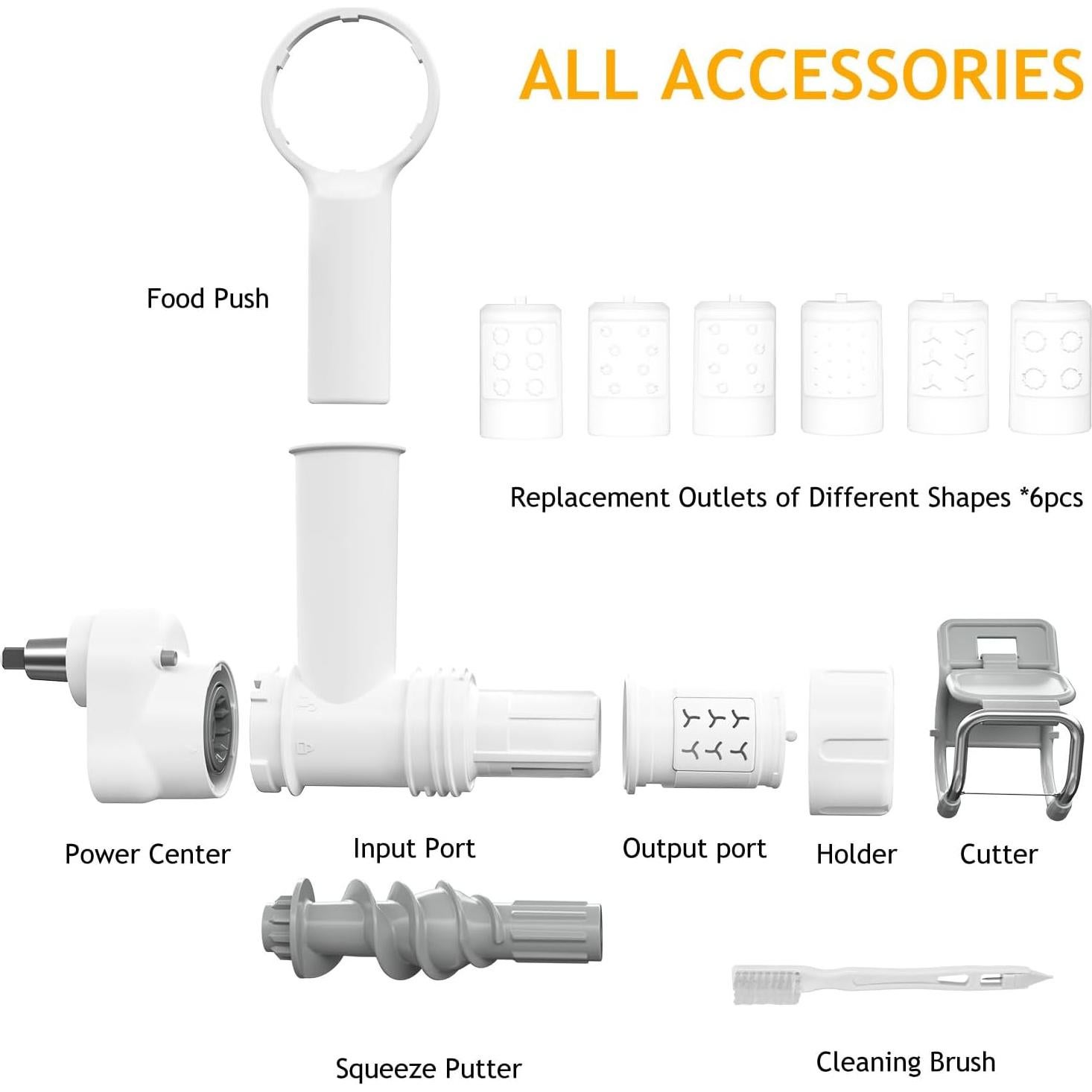 Accesorio para hacer pasta ZACME 6 formas para KitchenAid