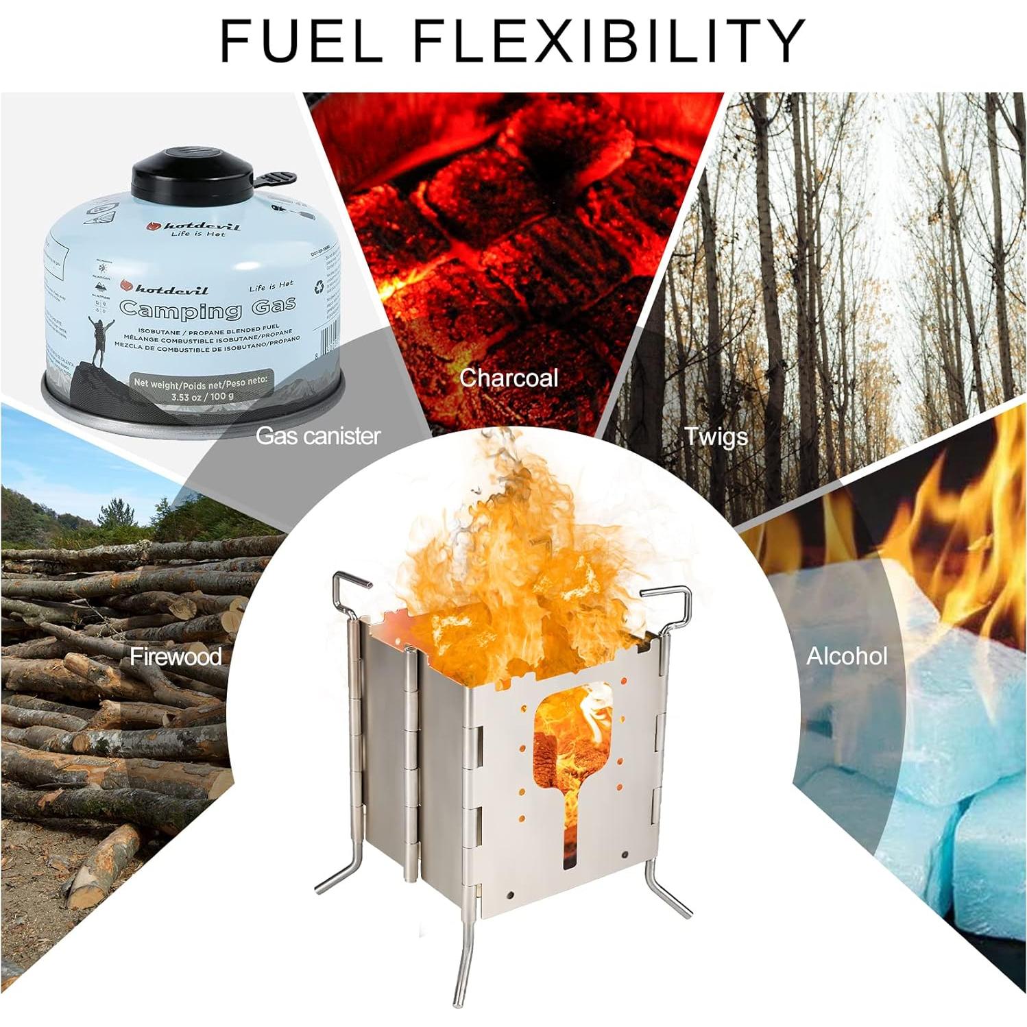 Estufa de Camping Hotdevil HD-GW-5120A Plegable 0.84 kg