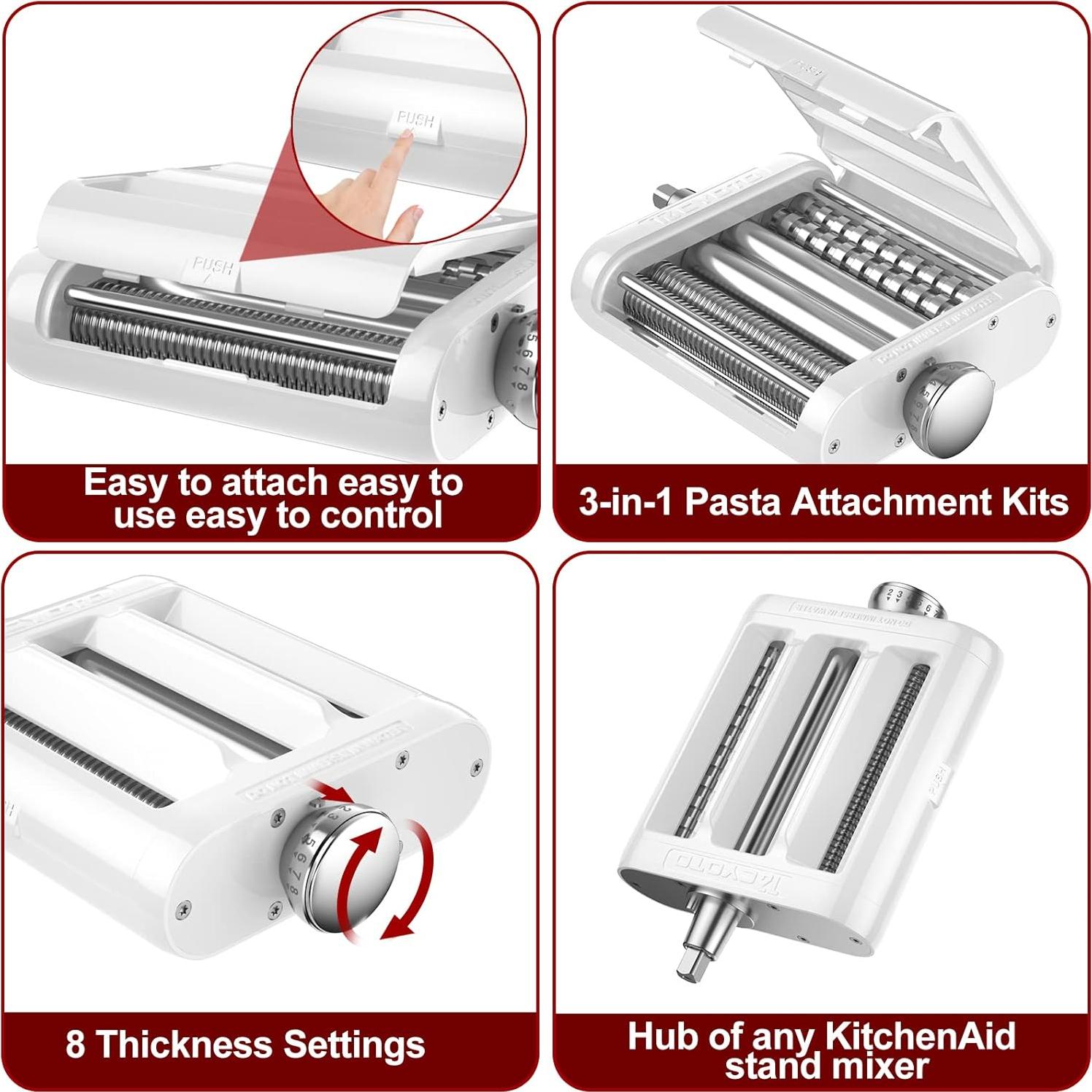 Accesorio 3 en 1 para Pasta KitchenAid TZCYOTO - Acero Inoxidable