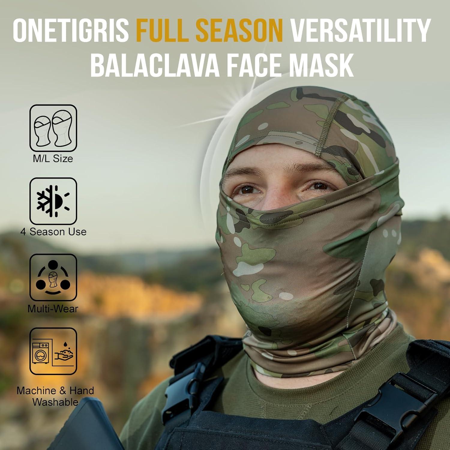 Balaclava OneTigris Unisex Táctica para Ciclismo y Senderismo