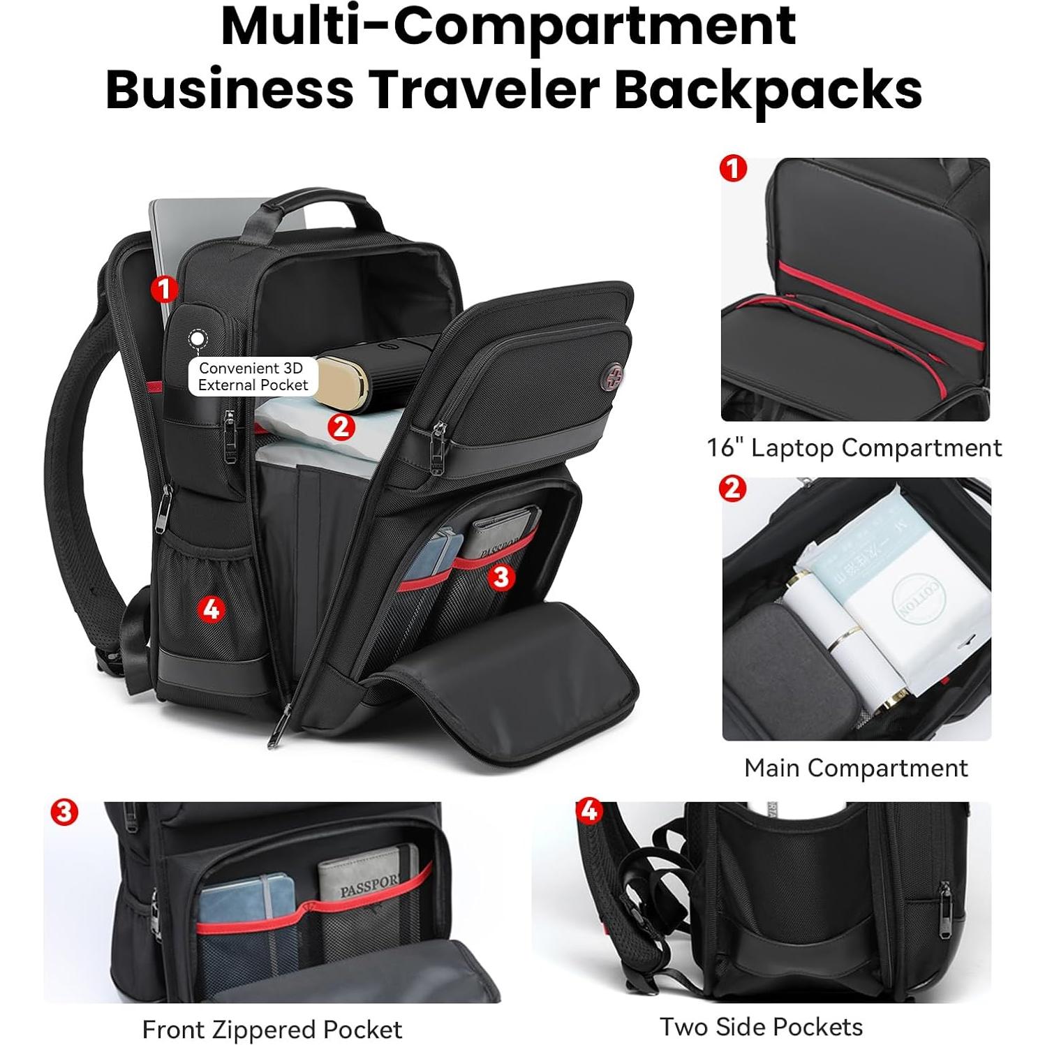 Mochila de Negocios CROSSGEAR 16" Resistente al Agua USB