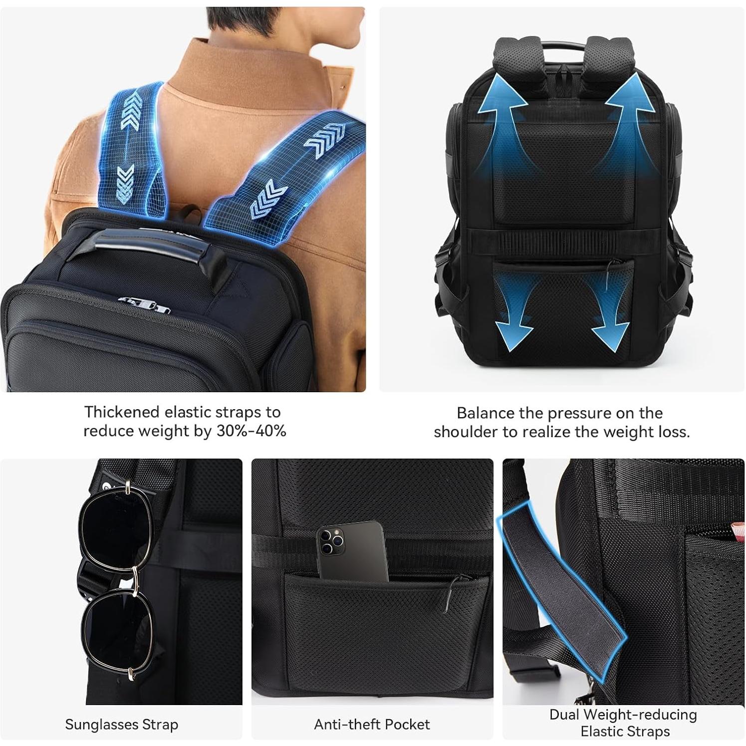 Mochila de Negocios CROSSGEAR 16" Resistente al Agua USB