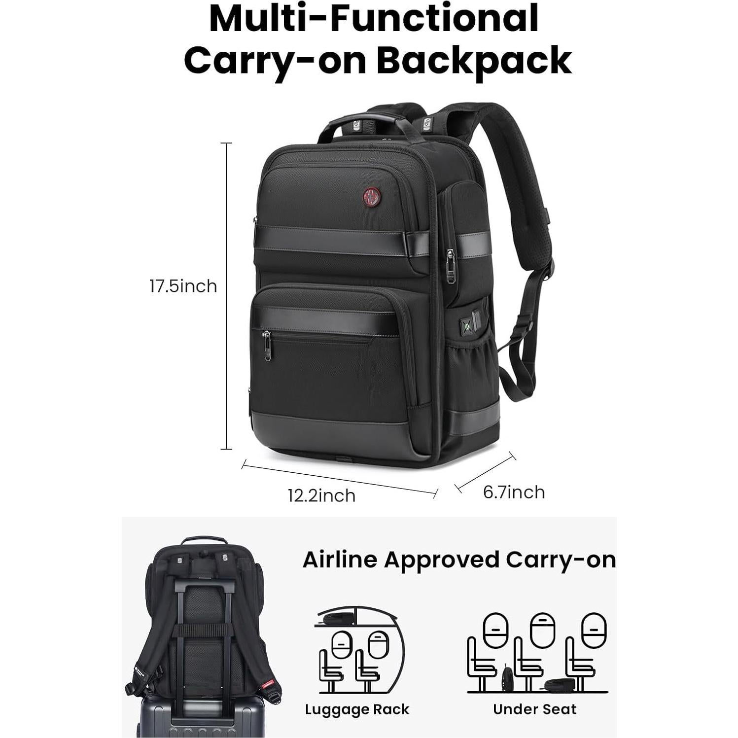 Mochila de Negocios CROSSGEAR 16" Resistente al Agua USB