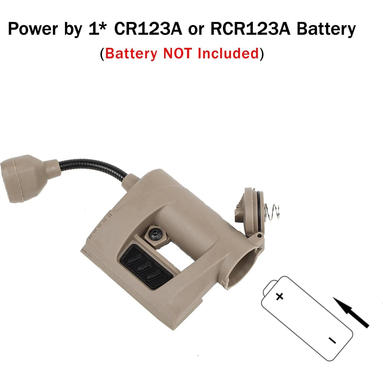 Luz táctica 4 en 1 NECARL para casco militar LED