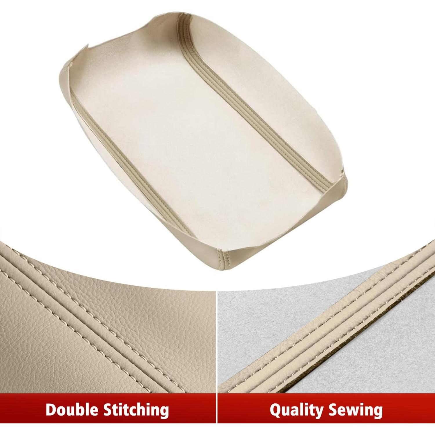 Cubierta de reposabrazos KBH para Toyota Camry 2012-2017, Vinilo Cuero Marfil Tan