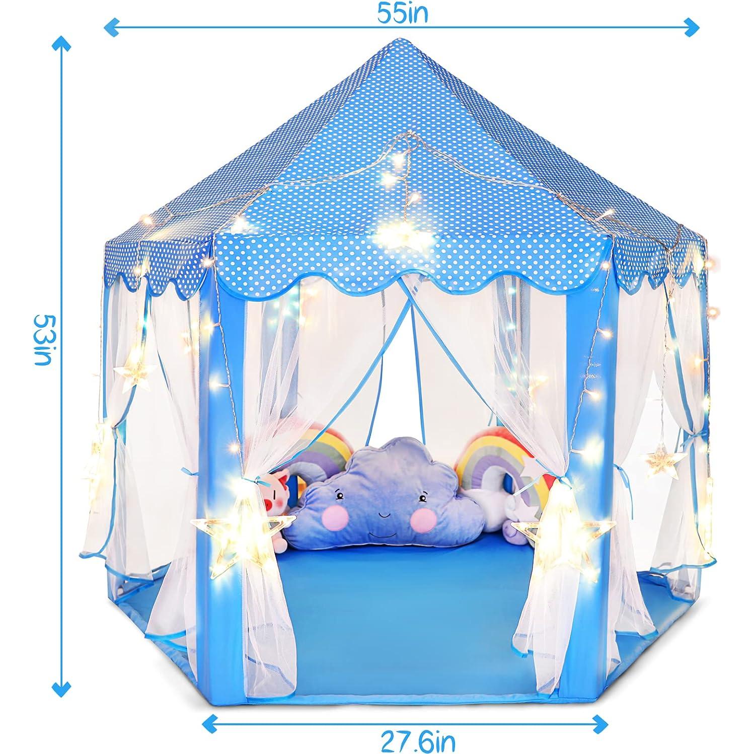 Carpa de Princesa Sumbababy Azul con Luces para Niñas