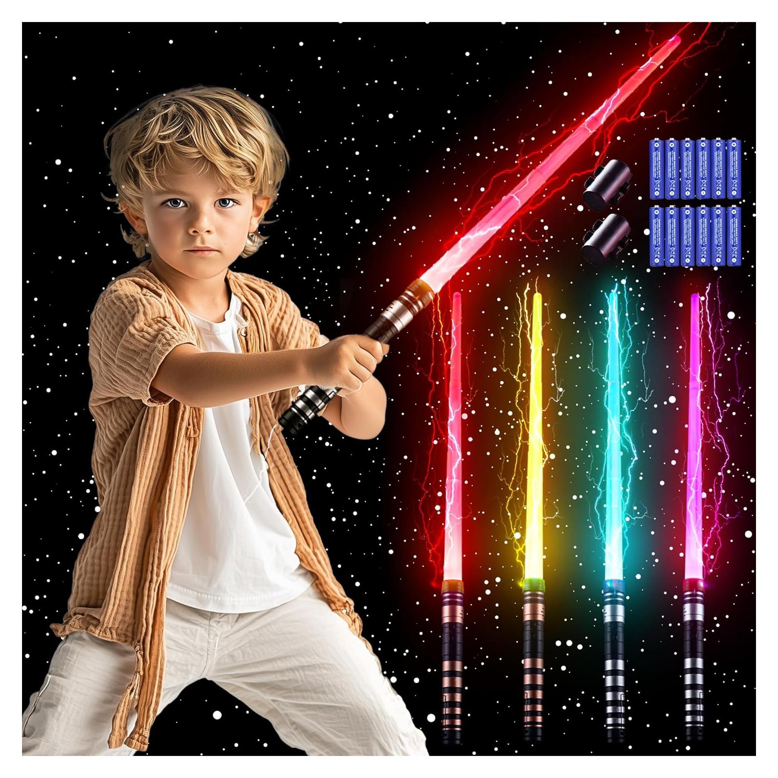 Sables Luminiscentes Retráctiles Guangman - 4 Paquetes, 7 Colores