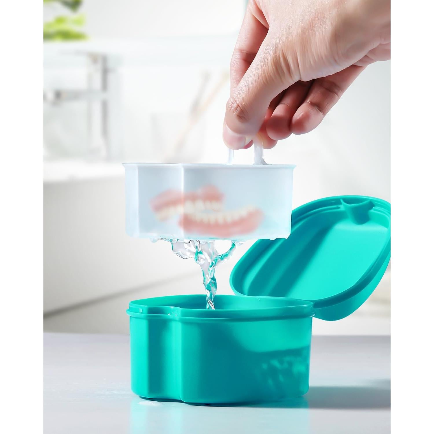 Estuche para Dentaduras JMU 2pcs con Filtro y Taza