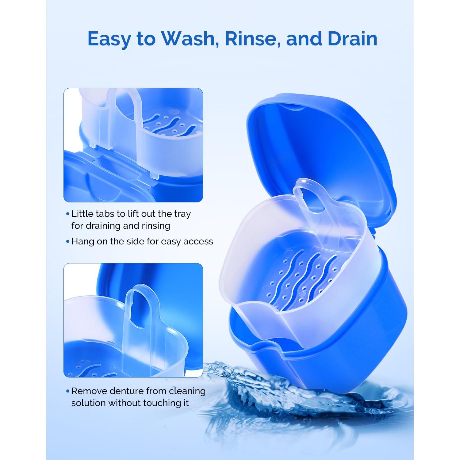 Estuche para Dentaduras JMU 2pcs con Filtro y Taza