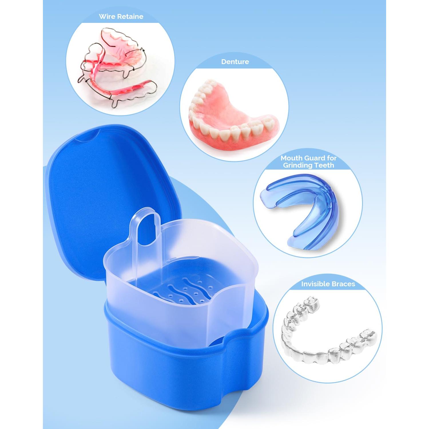 Estuche para Dentaduras JMU 2pcs con Filtro y Taza