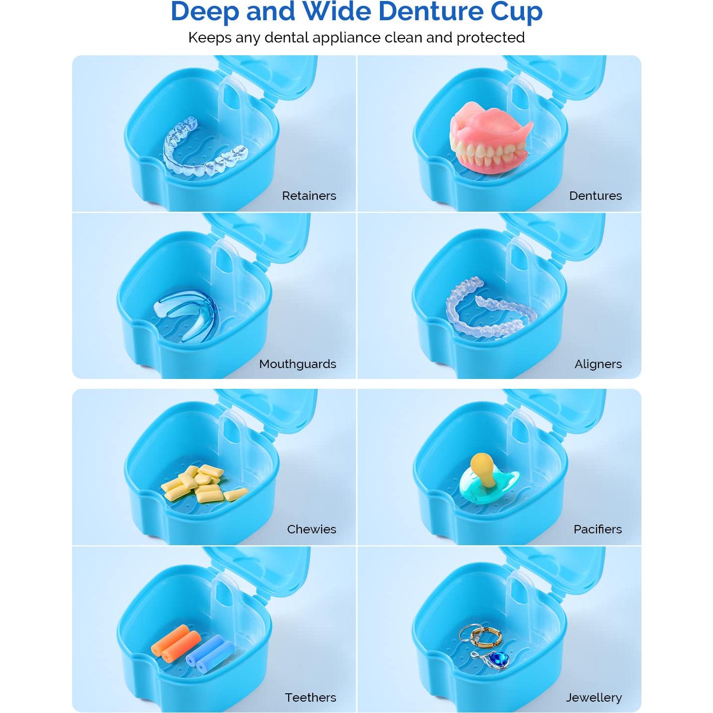 Estuche para Dentaduras JMU 2pcs con Filtro y Taza