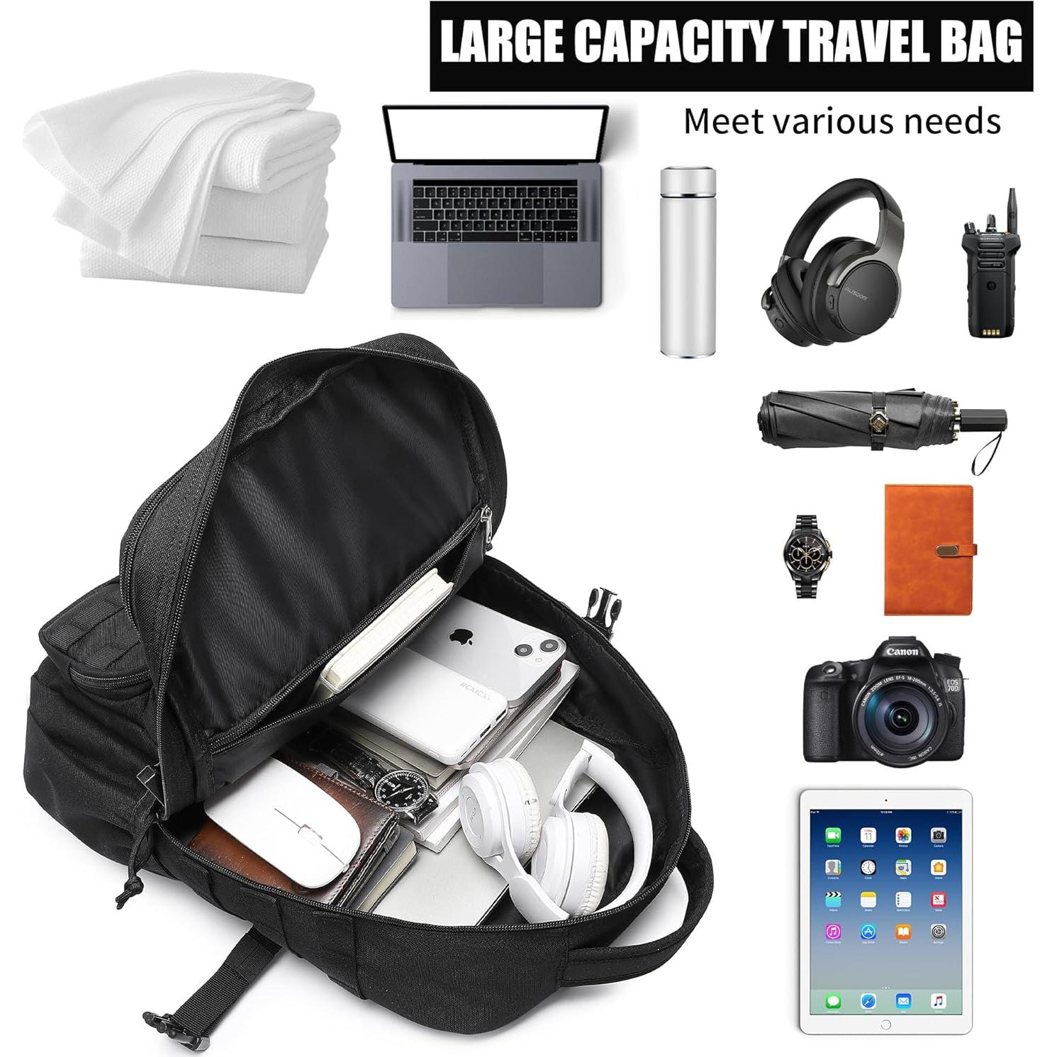 Mochila Táctica Wotony 25L Impermeable con Bolsillos