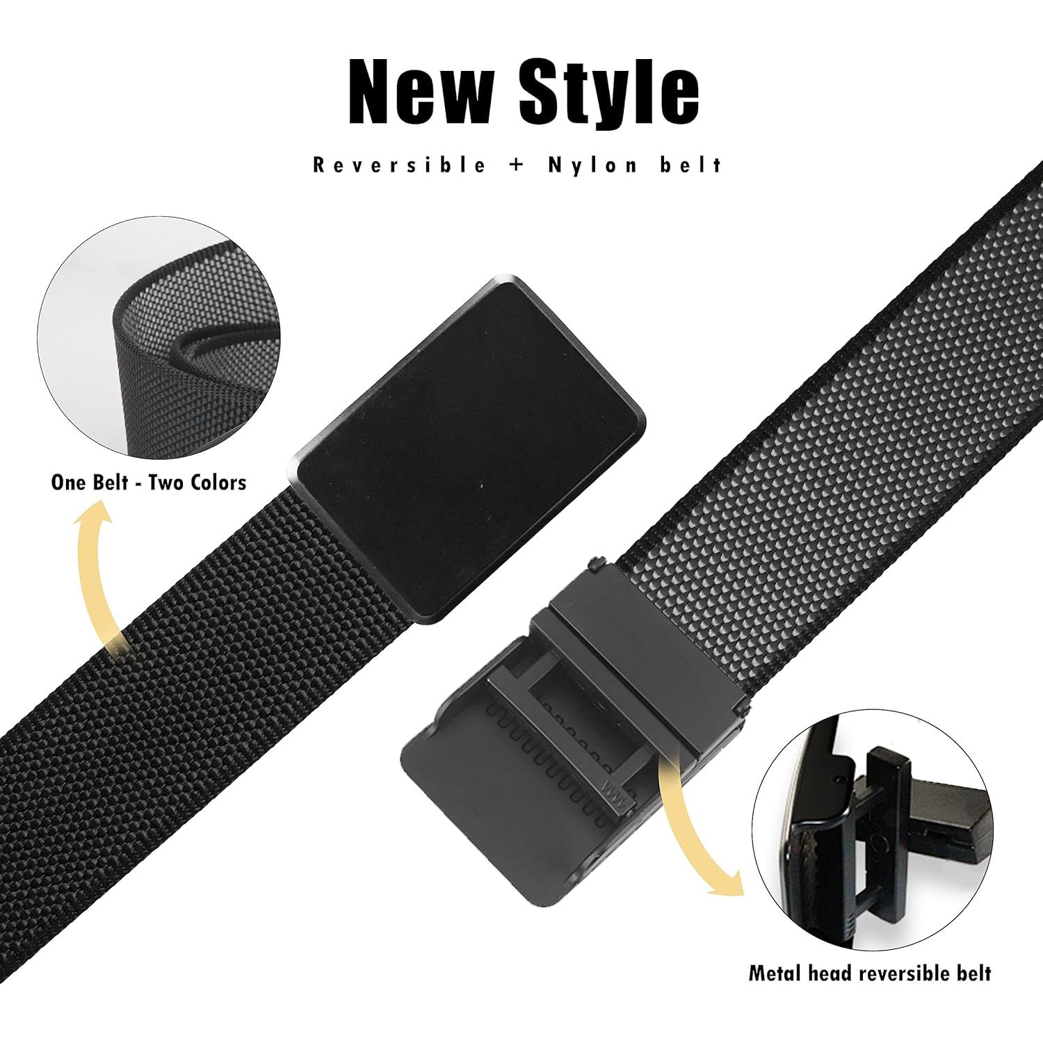 Cinturón de Nylon Reversible WIMSSERT Ajustable 125 cm