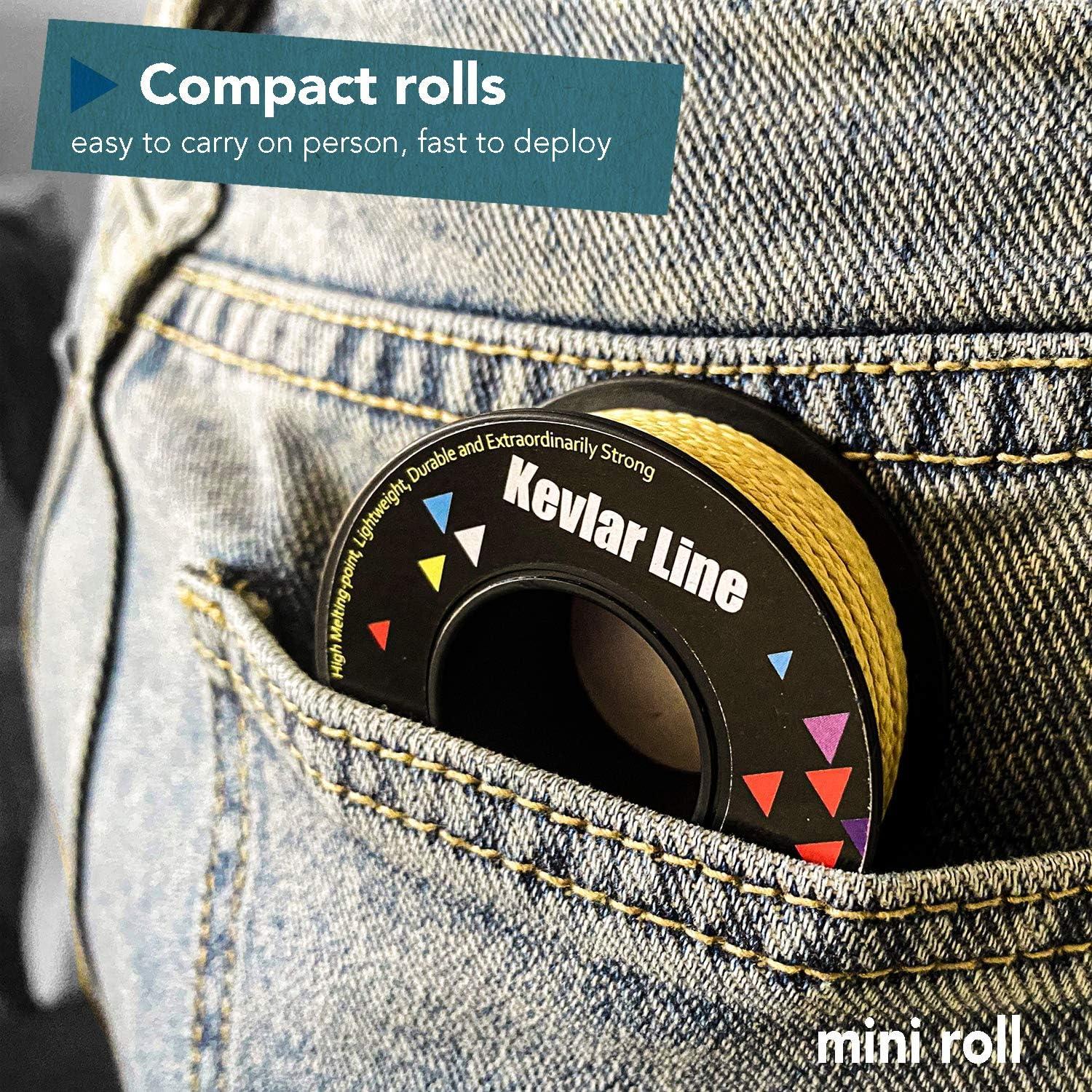 Cuerda Trenzada de Kevlar 100% Emma Kites 100Lb 30m