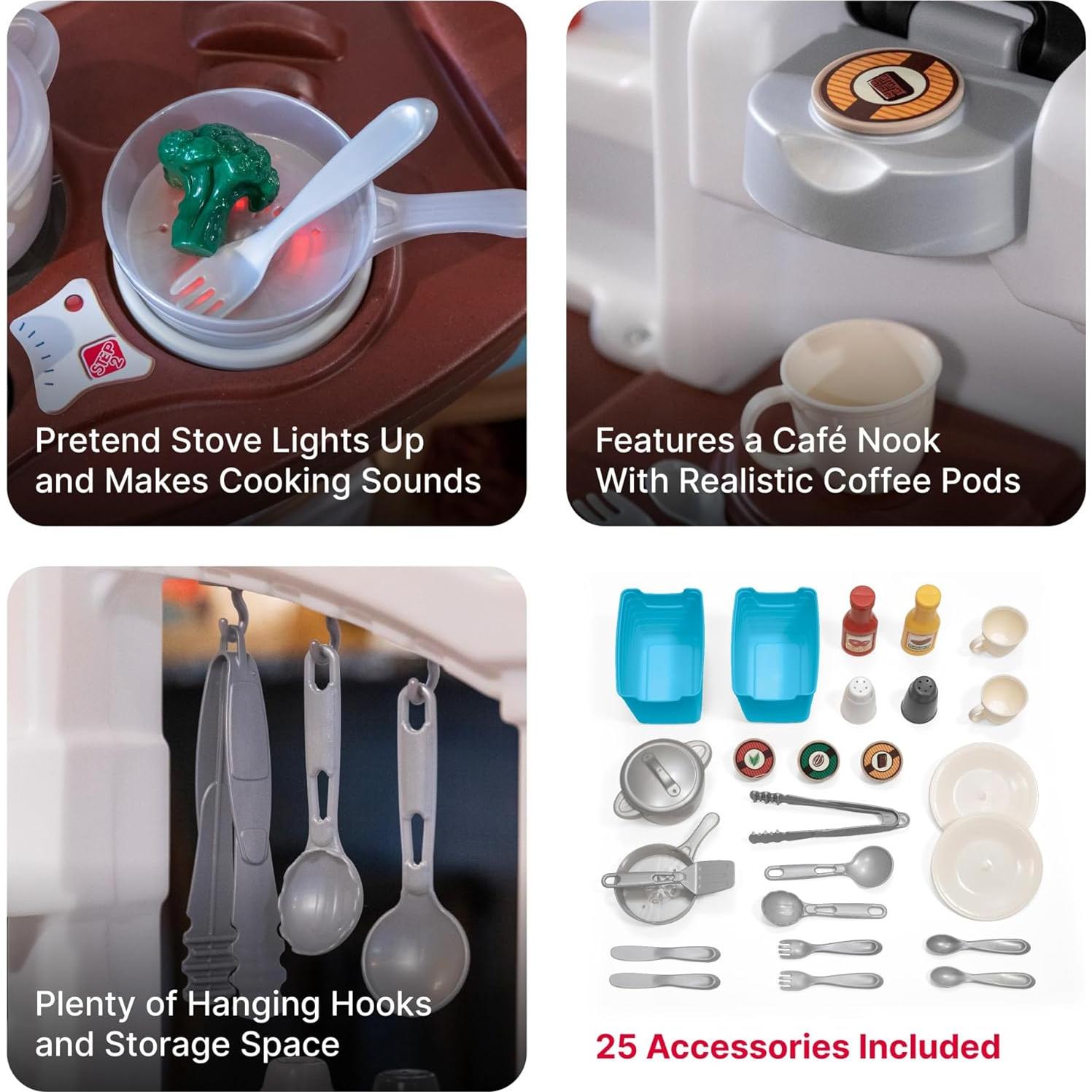 Set de Cocina Interactiva Step2 con 25 Accesorios, Beige