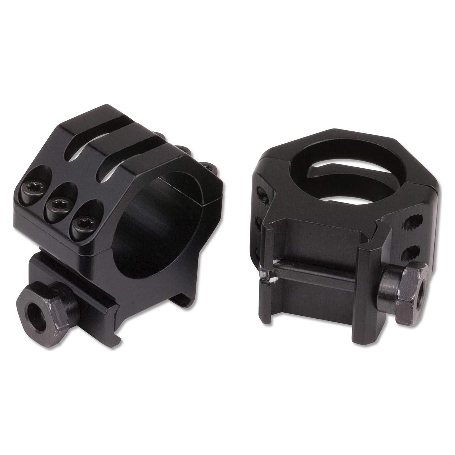 Anillas Tácticas Altas WEAVER 6 Agujeros 2,54 cm Negro Mate