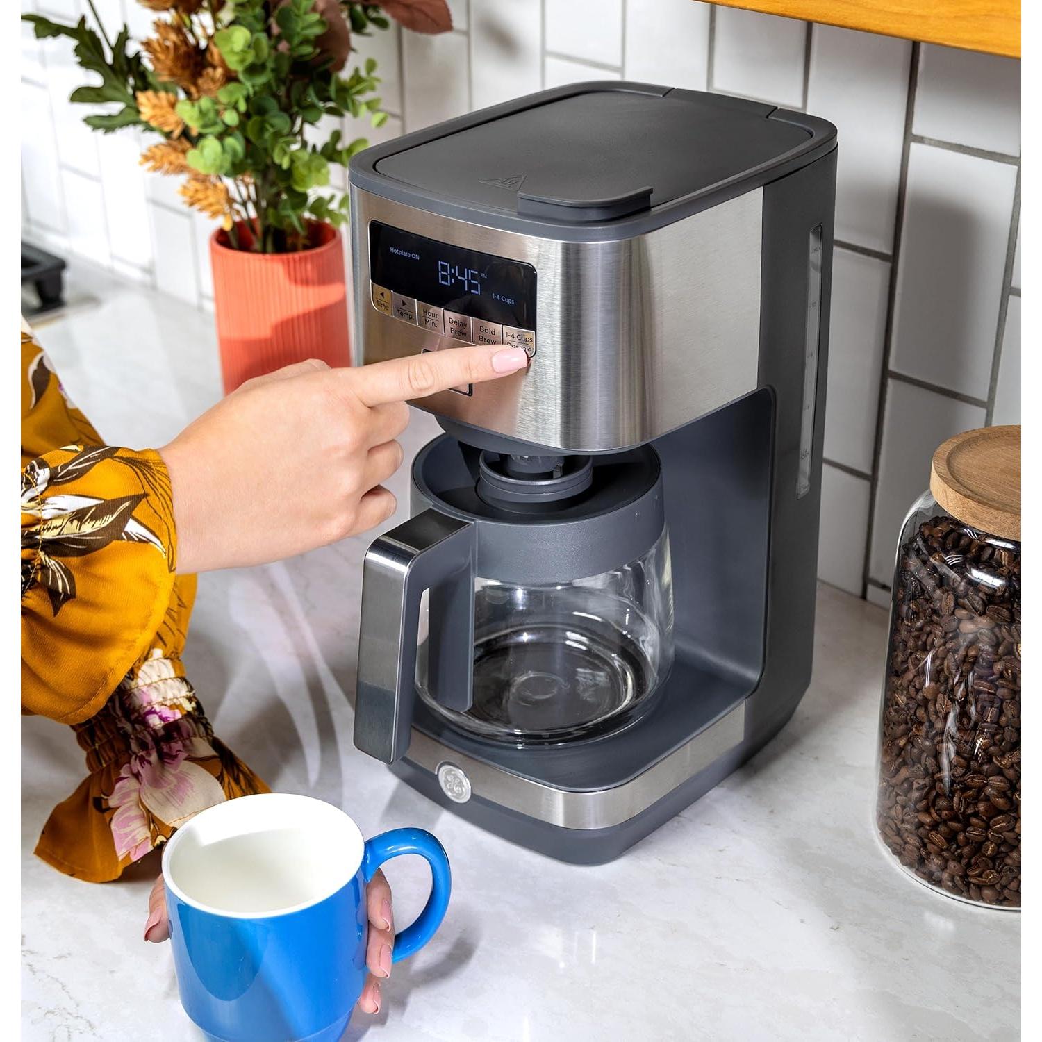 Cafetera de Goteo GE 12 Tazas con Jarra de Vidrio Acero Inox