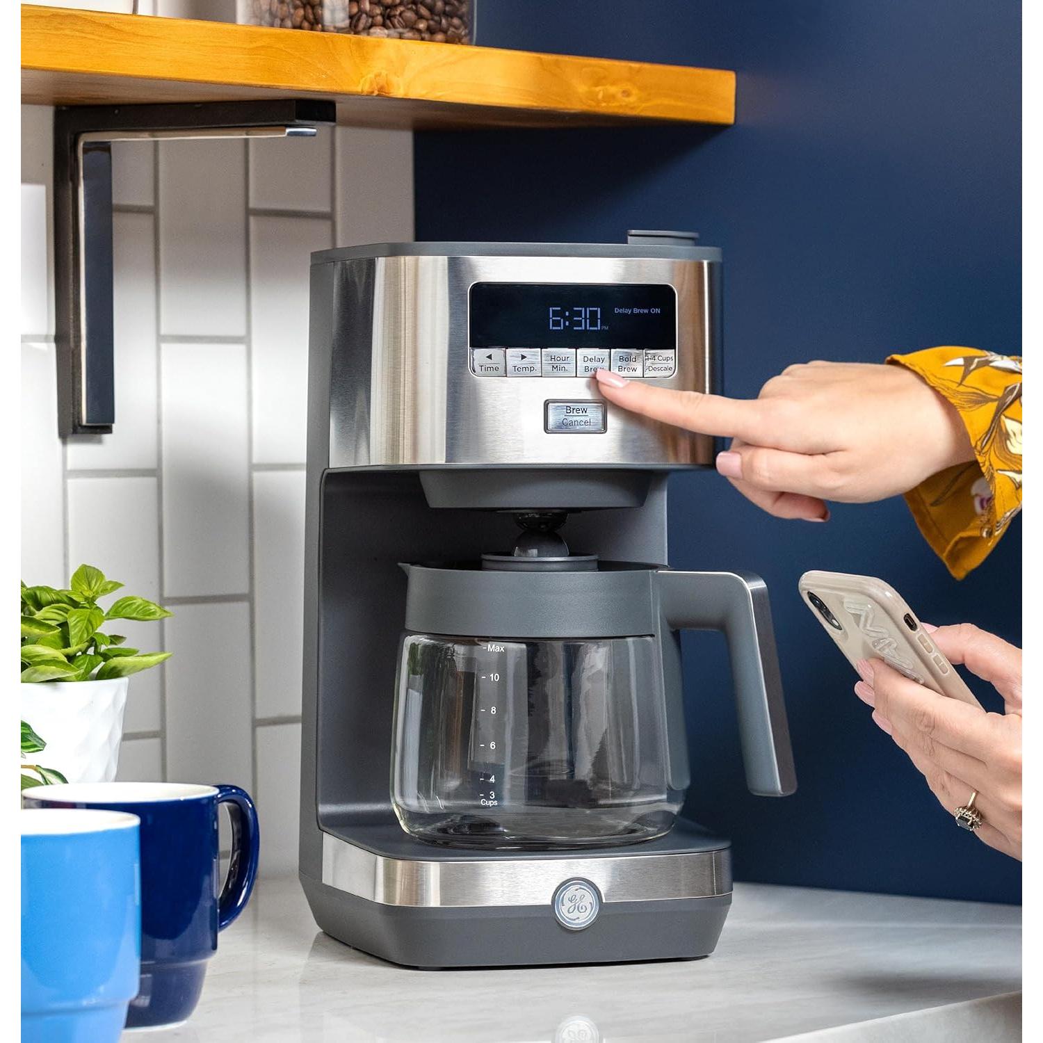 Cafetera de Goteo GE 12 Tazas con Jarra de Vidrio Acero Inox