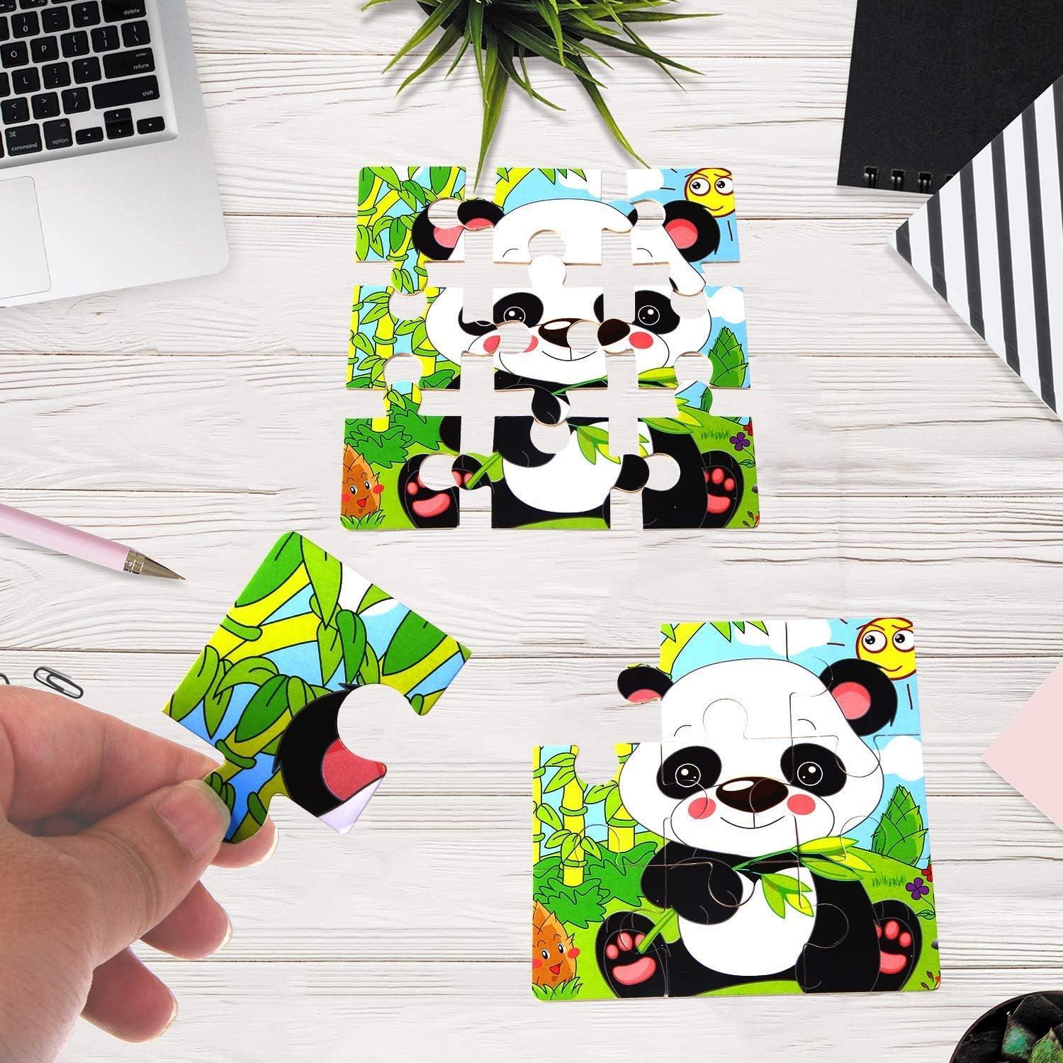 Rompecabezas de Madera SANNIX para Niños - 12 Piezas Animales