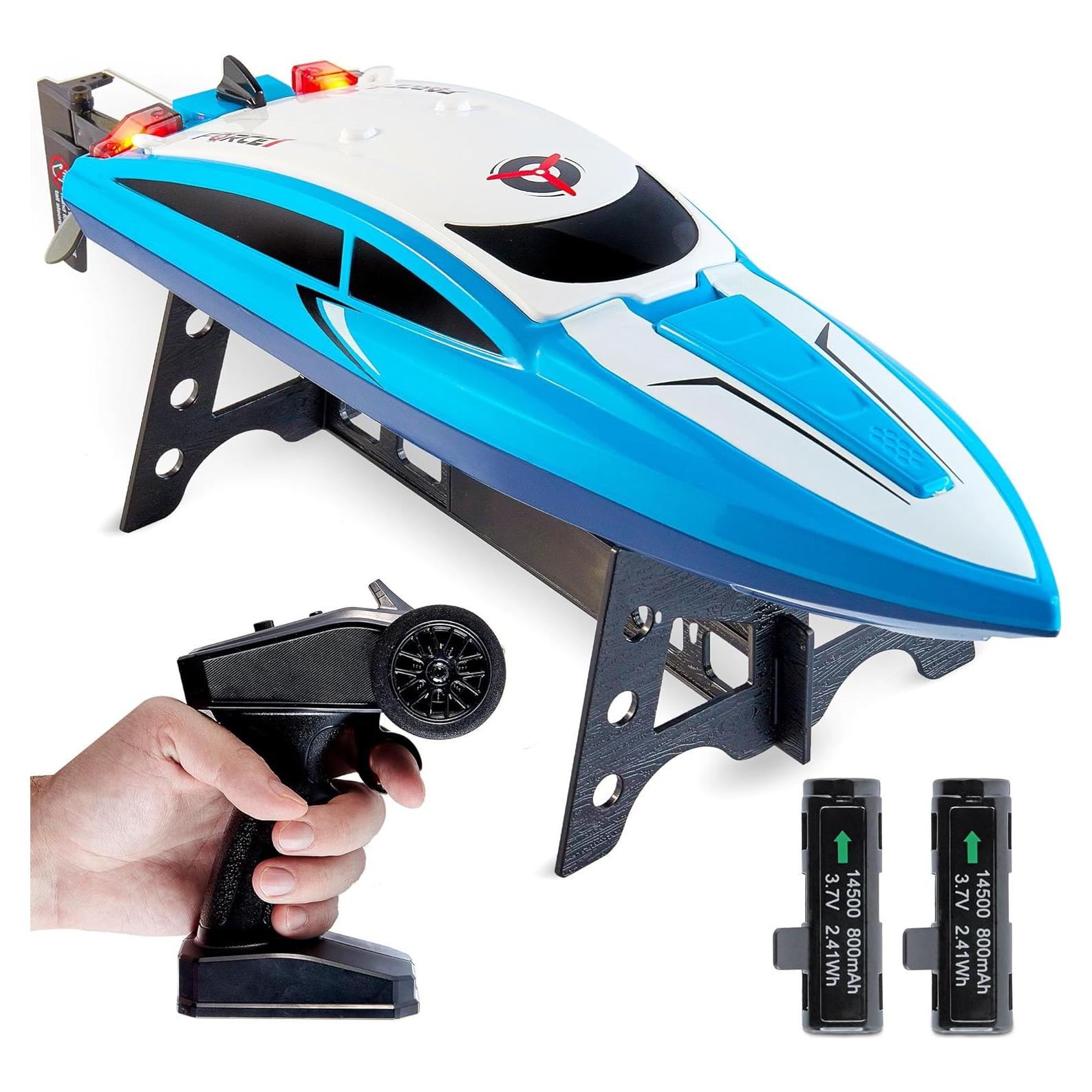 Barco RC Force1 Velocidad Azul 27.5cm 2 Baterías Recargables