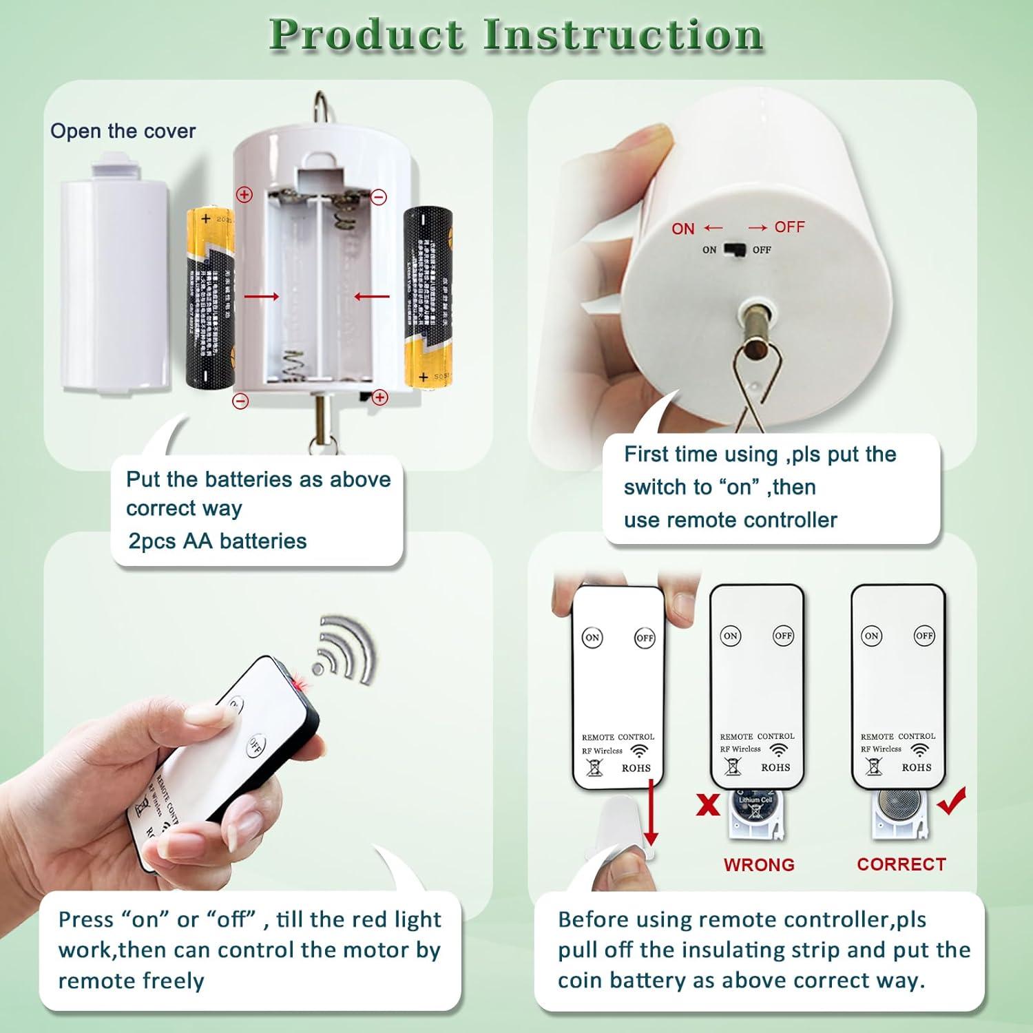 Motor Colgante Fonmy 5 RPM con Control Remoto para Decoración