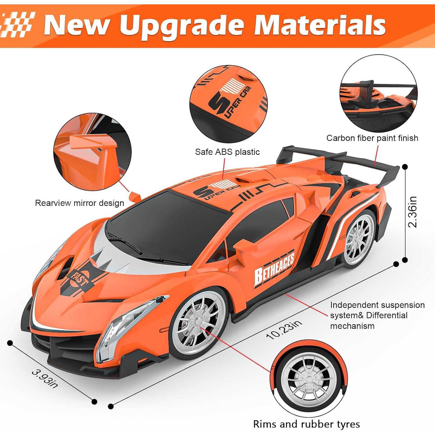 Coche de Control Remoto Growsland RC 1/18 Naranja con Baterías