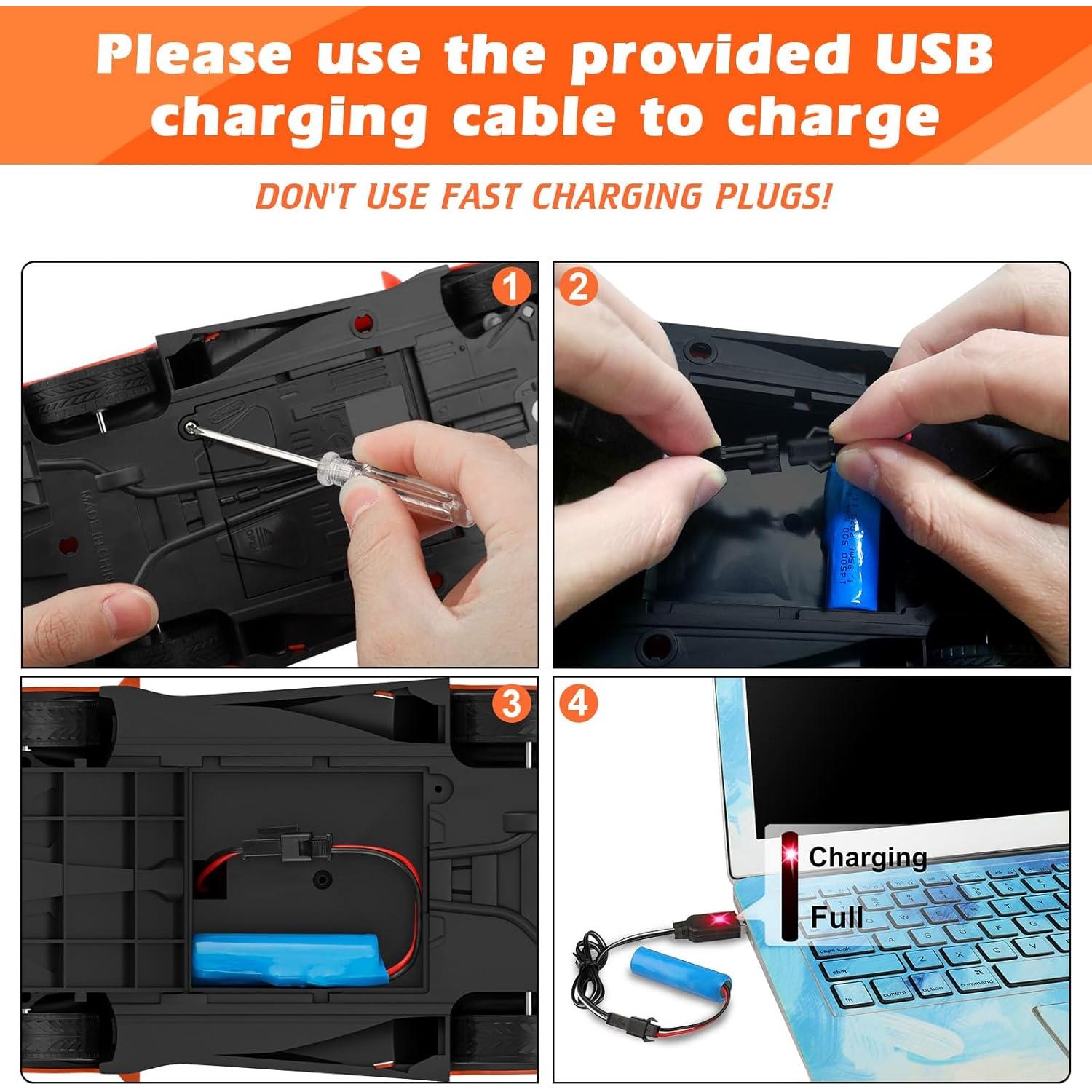 Coche de Control Remoto Growsland RC 1/18 Naranja con Baterías