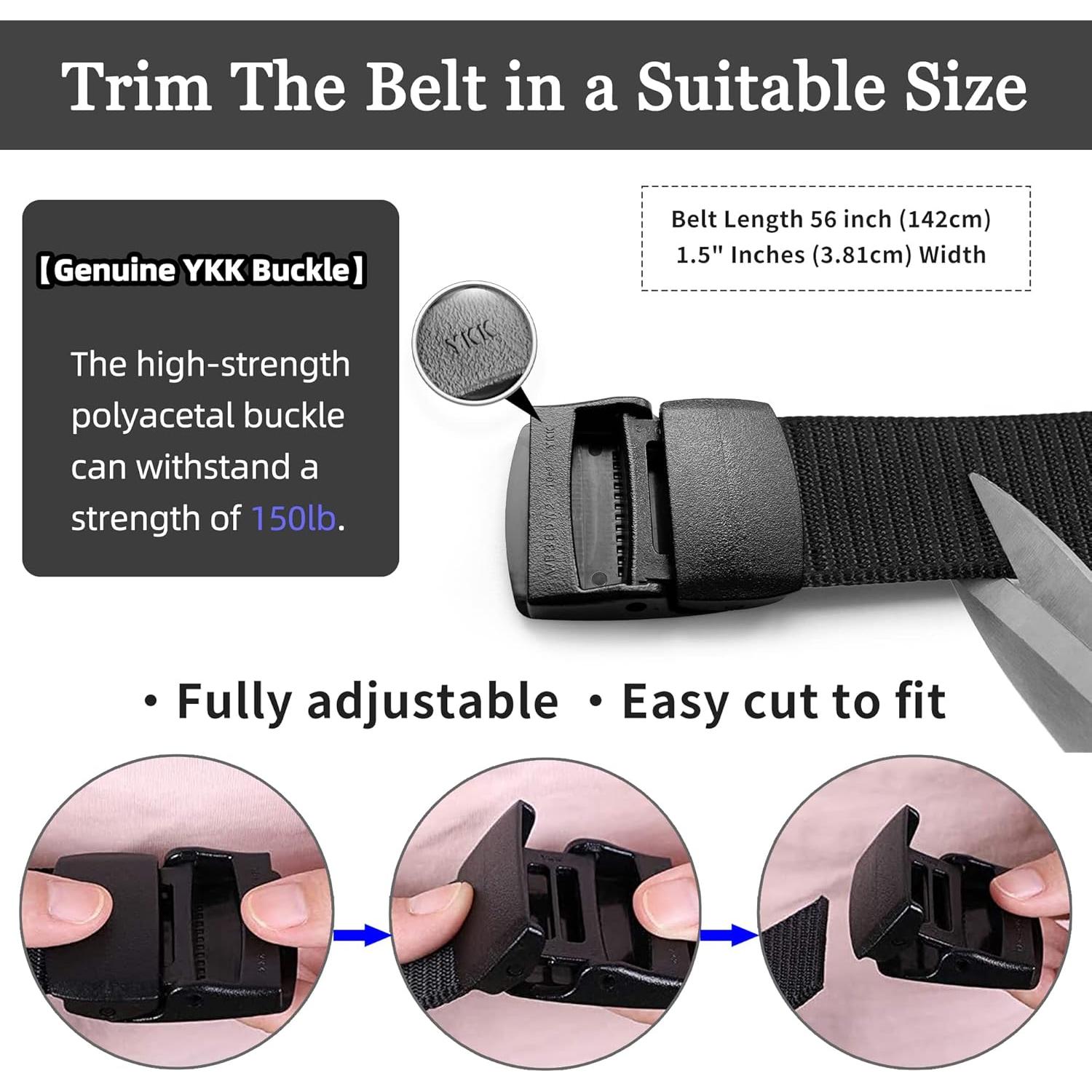 Cinturón Militar Nylon Mile High Life Ajustable 132 cm