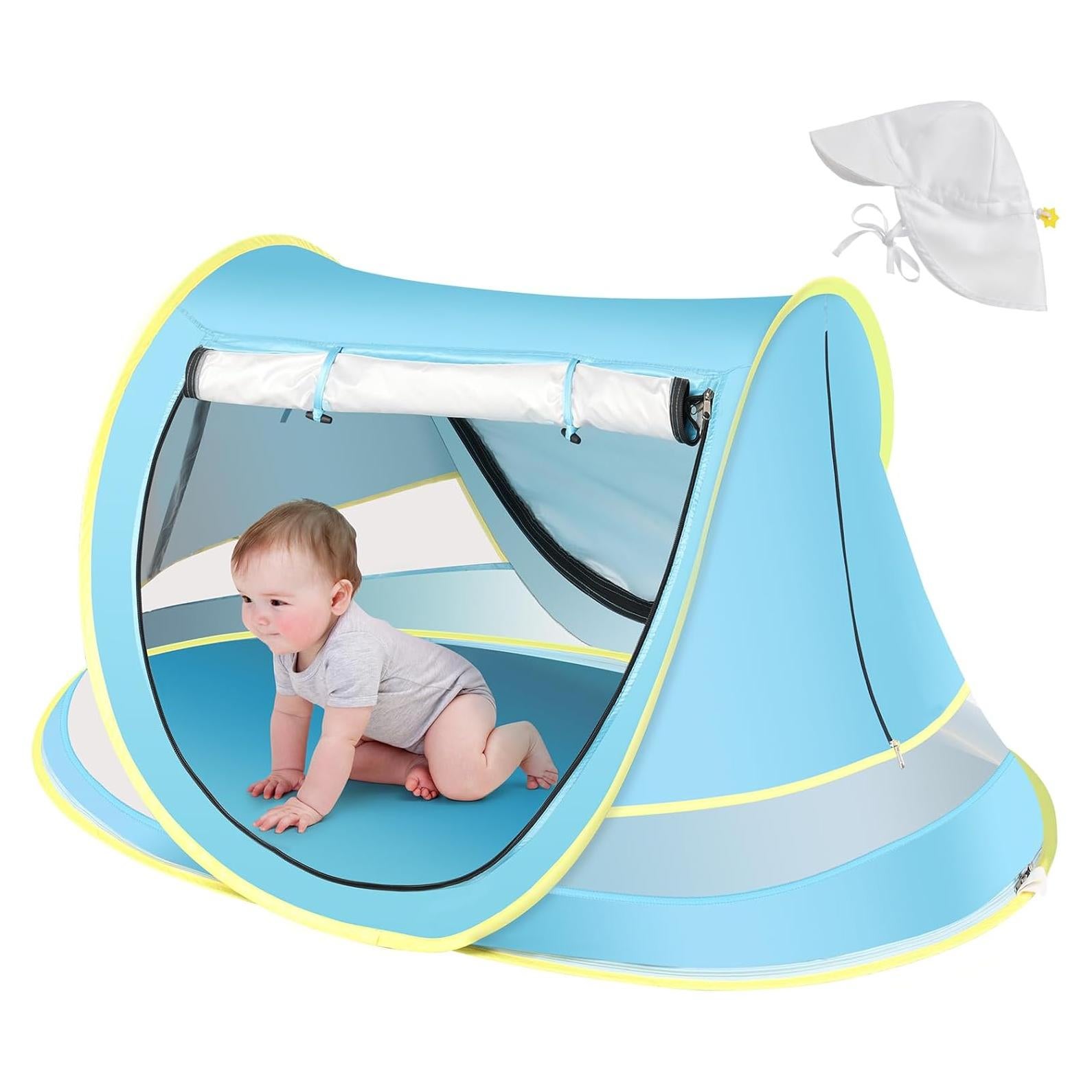 Tienda de Playa Wilhiker BBT-001 para Bebés con Sombrero