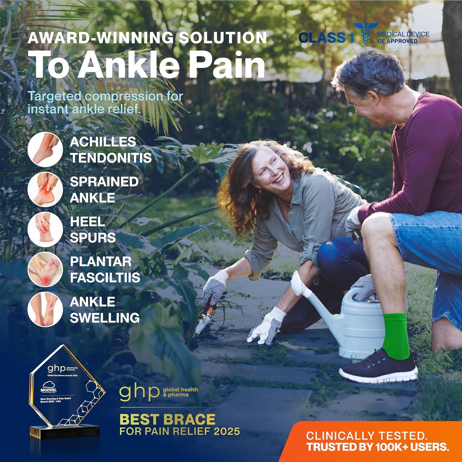 Faja de Compresión para Tobillo Modvel - Soporte Esguince y Fascitis