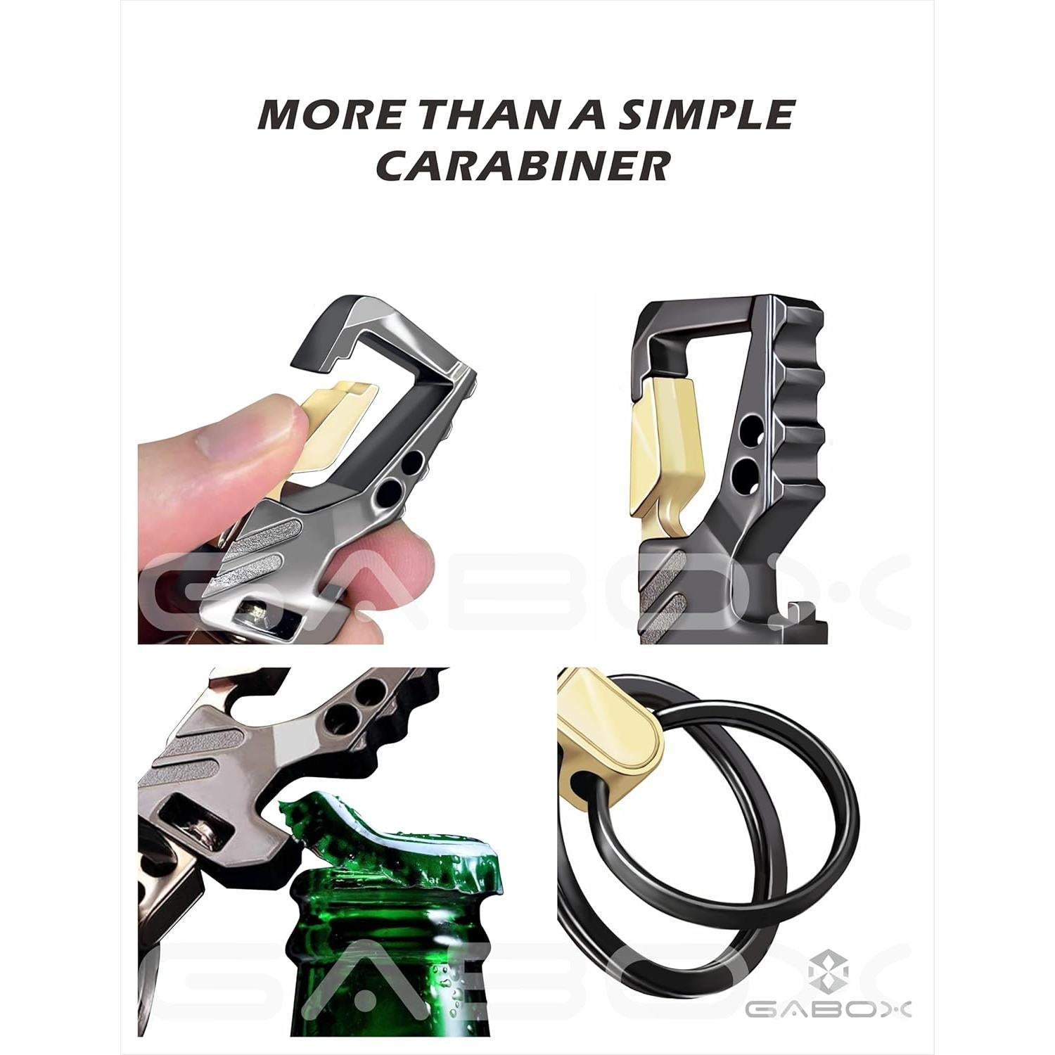 Llavero EDC GABOX Abrebotellas y Carabinero 2 Piezas