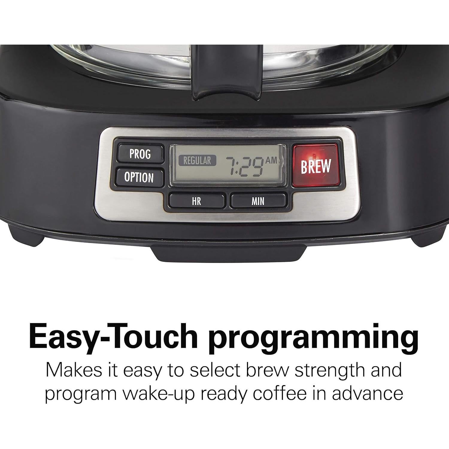 Cafetera de Goteo Hamilton Beach 5 Tazas Programable Compacta