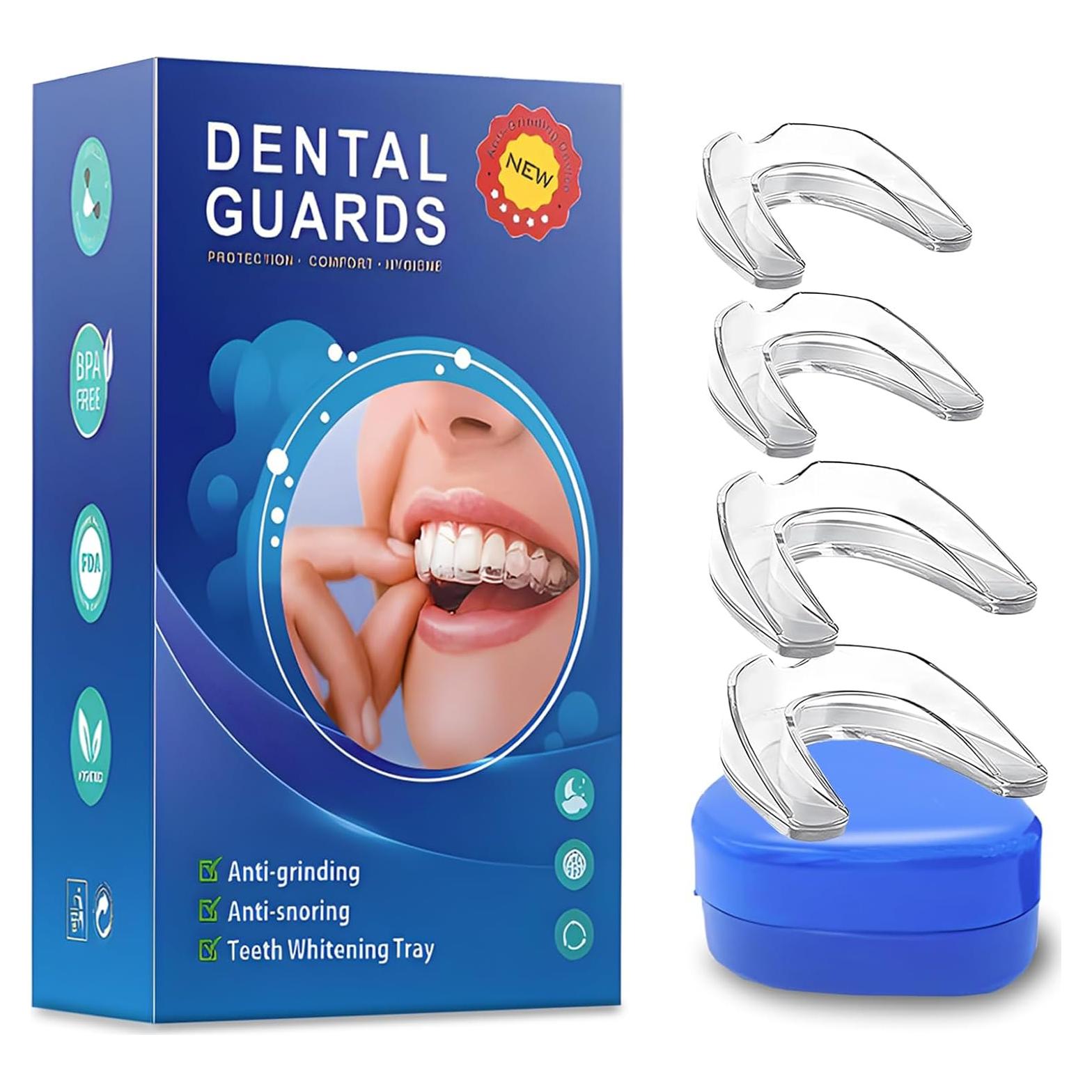 Protector Bucal Nocturno Vixino para Rechinar Dientes - 4 Piezas